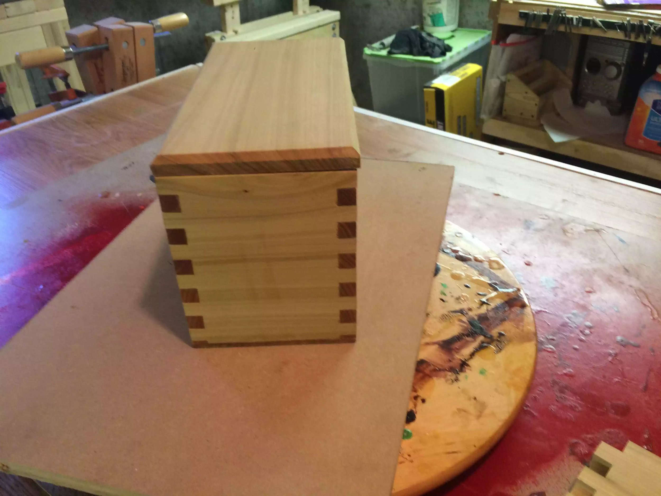 Side view of the box
