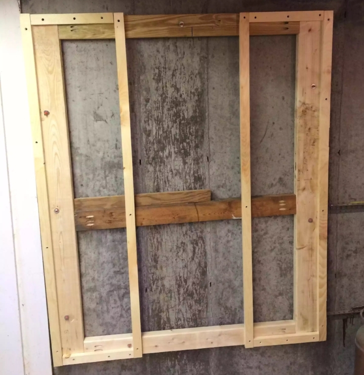 Bolted 2x4 wood to concrete wall using my Ramset gun