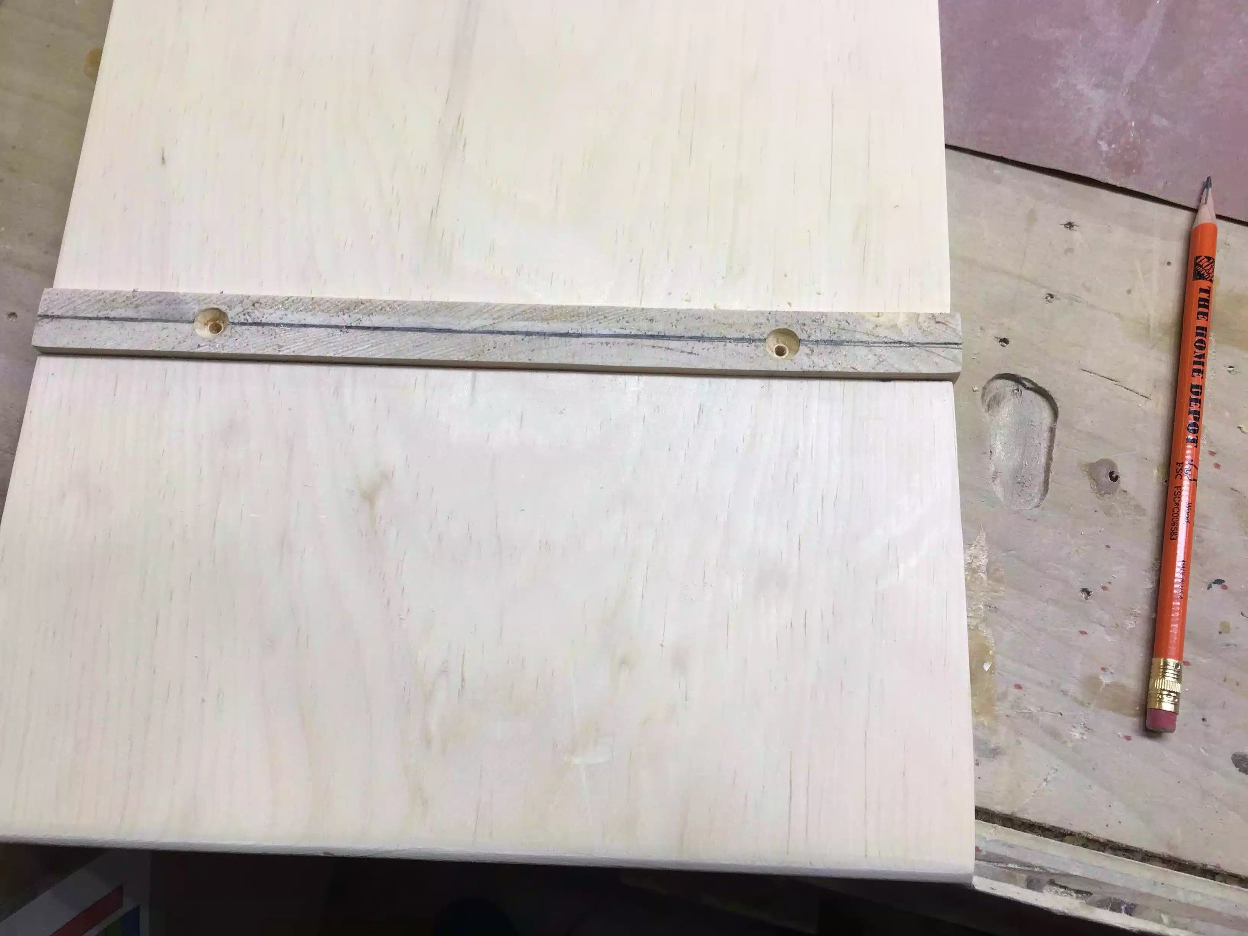 Here is the jig in place.