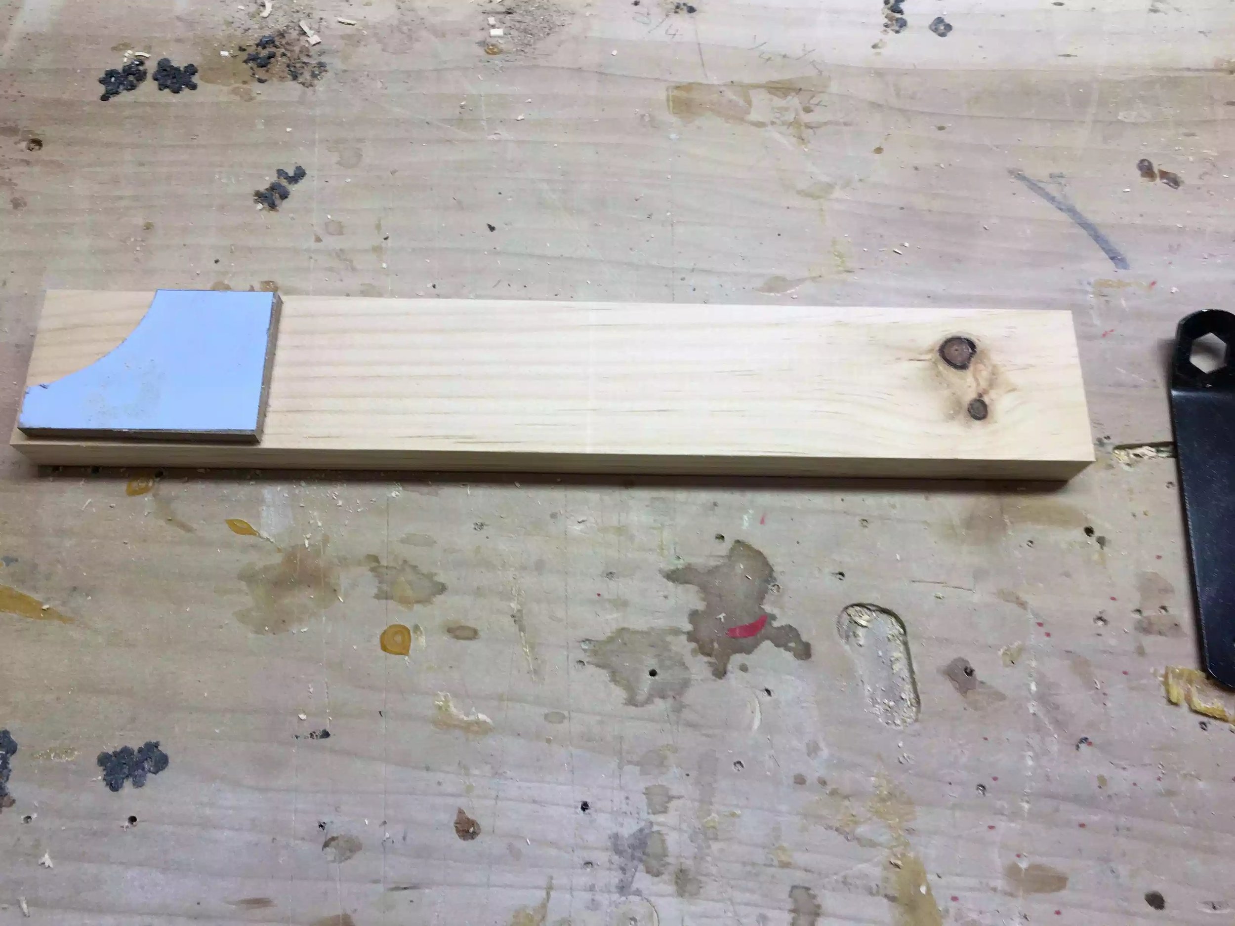 Using my template to gauge how much I would need and also determine where I needed to cut them apart and wrap the grain around both sides of the feet.