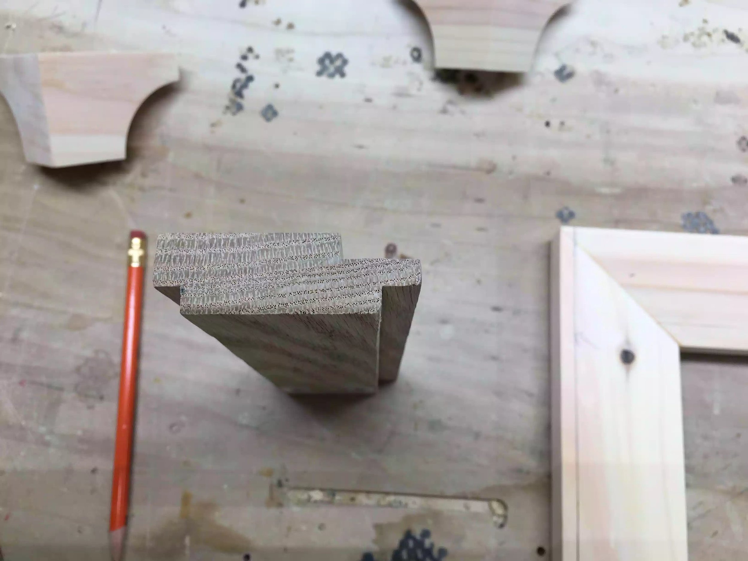 Here you can see the 3 offsets on the block , I used my dado stack on the tablesaw to make this. My offsets are standards at 1/4",3/8" & 3/4".