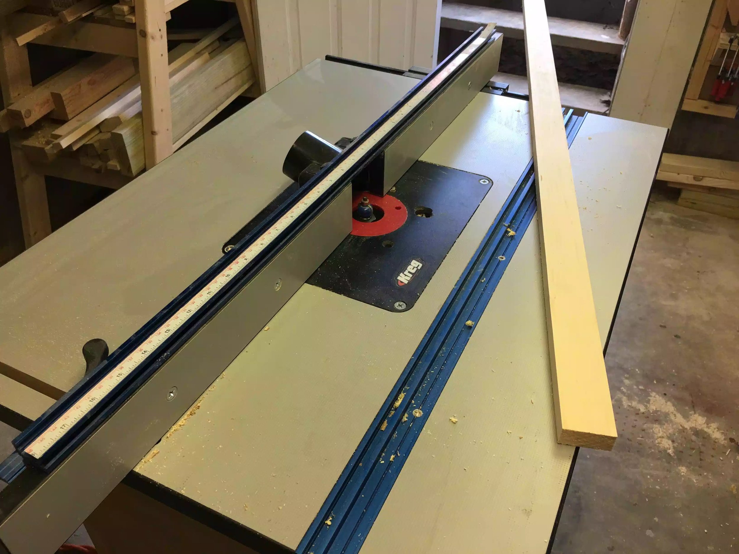 Here is my router table and the blank I used.