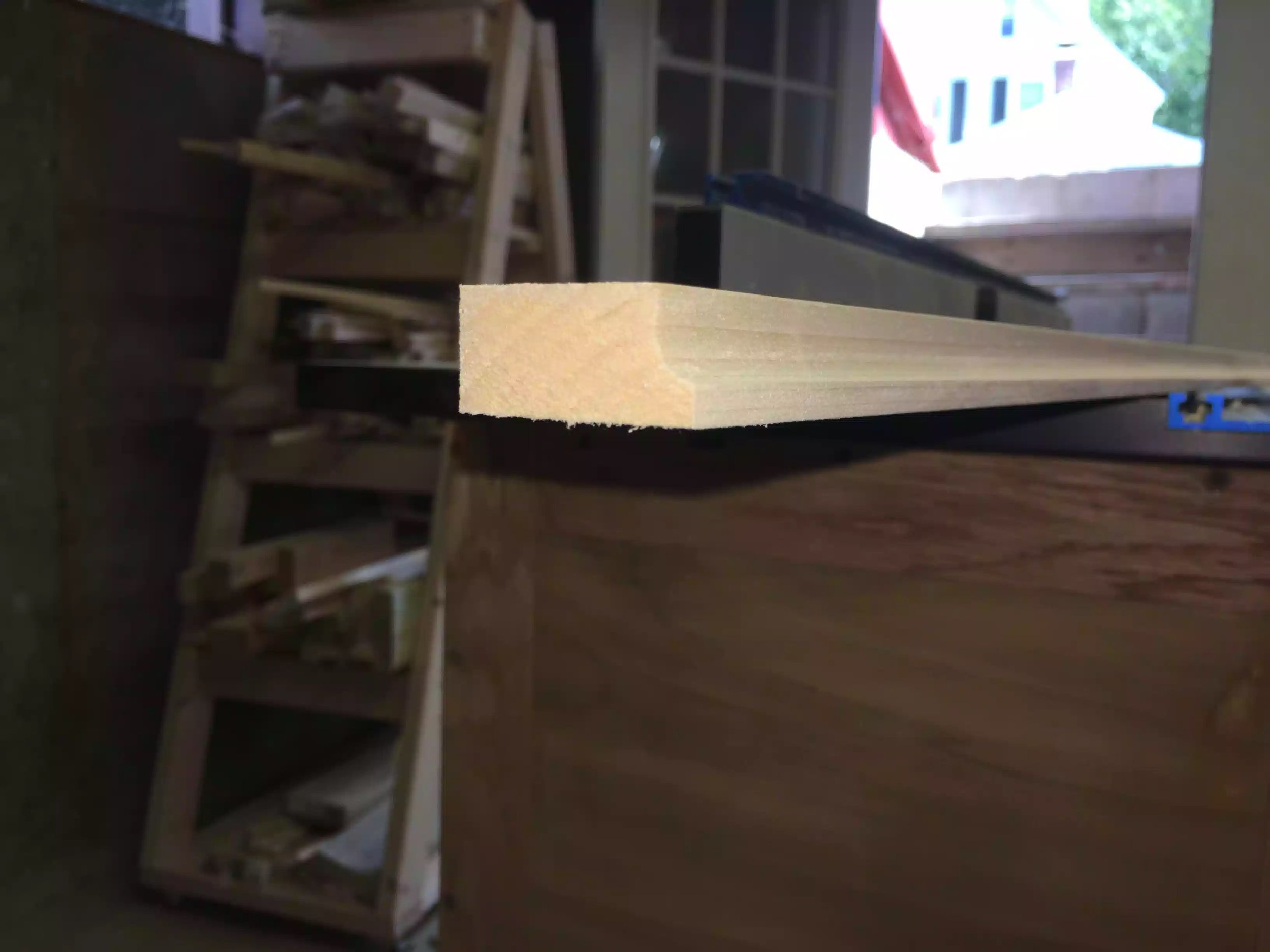 Here is the finished cove molding, 