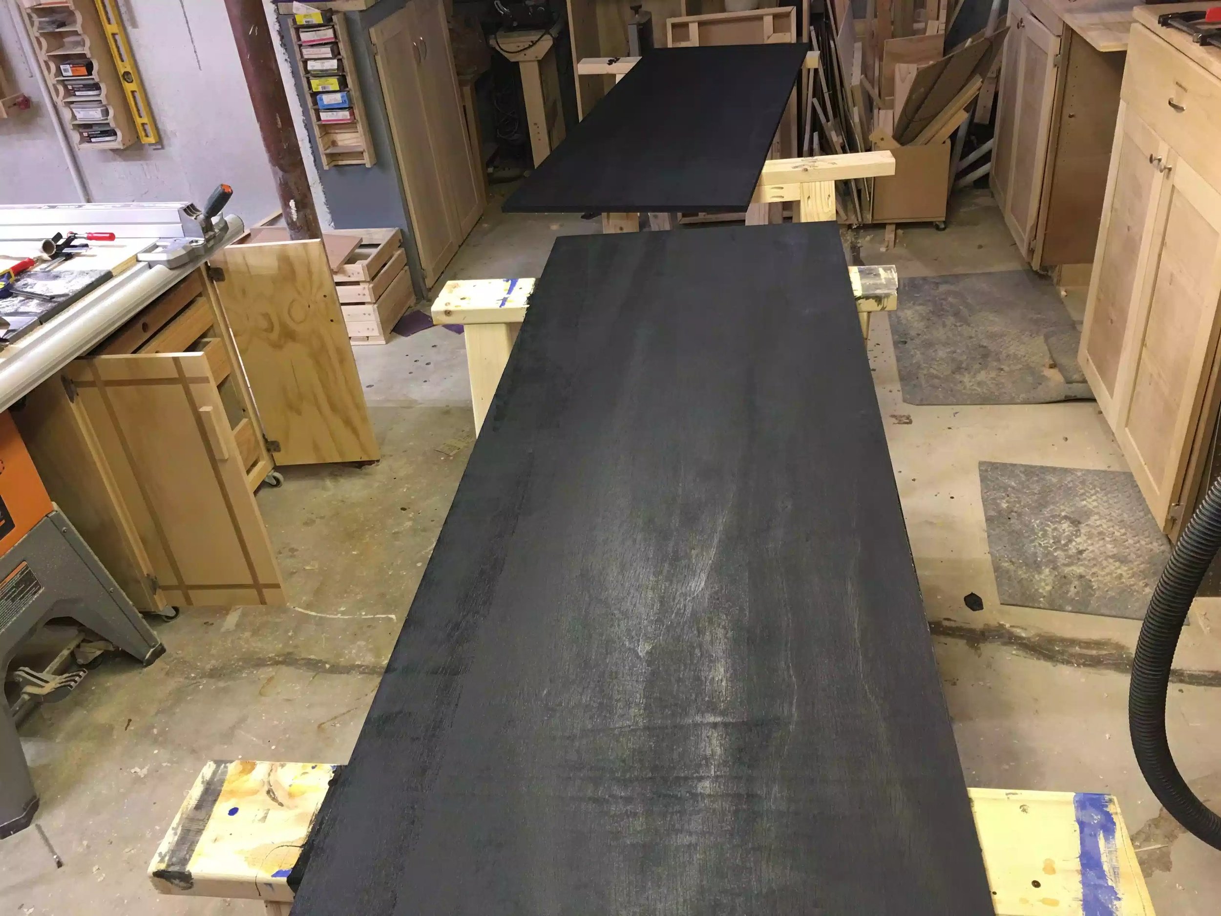 Here is another view of the boards painted up.