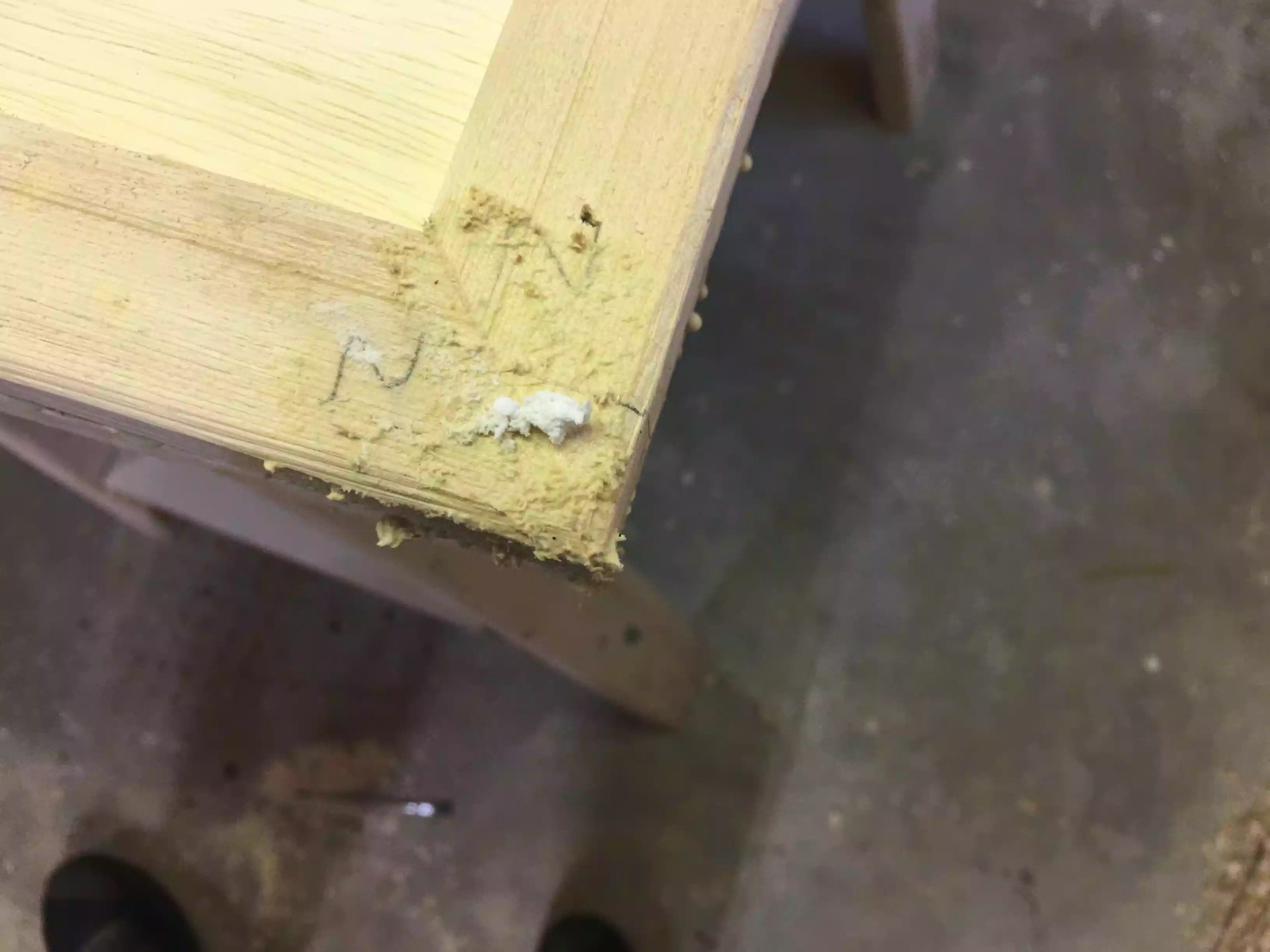 Here is the joint after I have applied the wood paste, i will clean it up tomorrow.