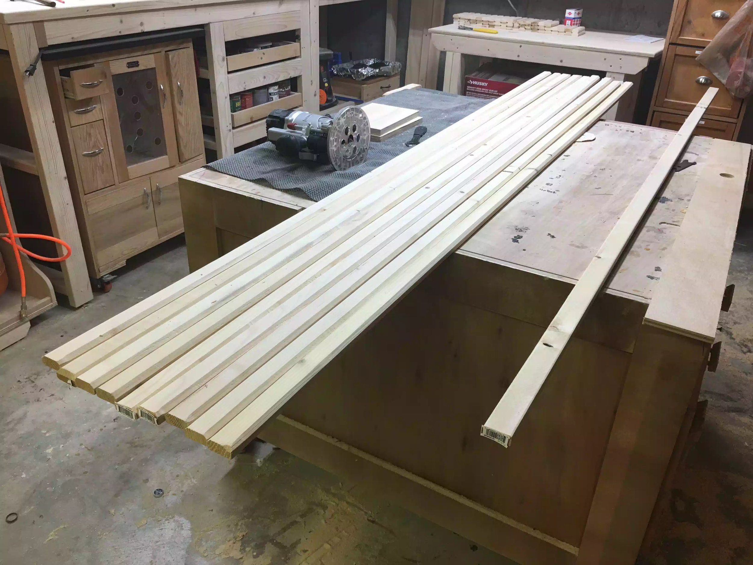 Here are the lengths of wood all with the chamfer profile.