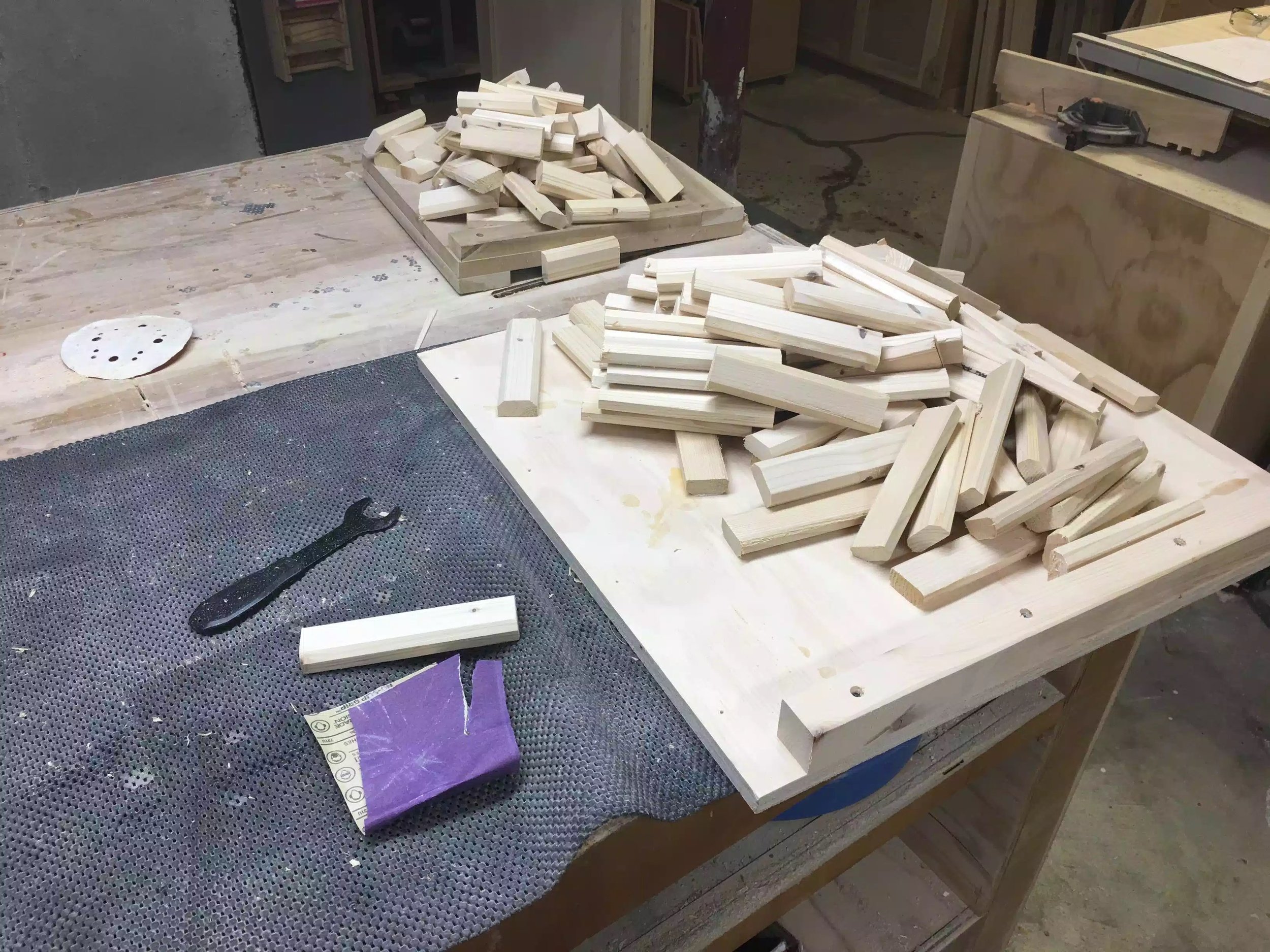 Here are most of the pieces that I habd sanded.
