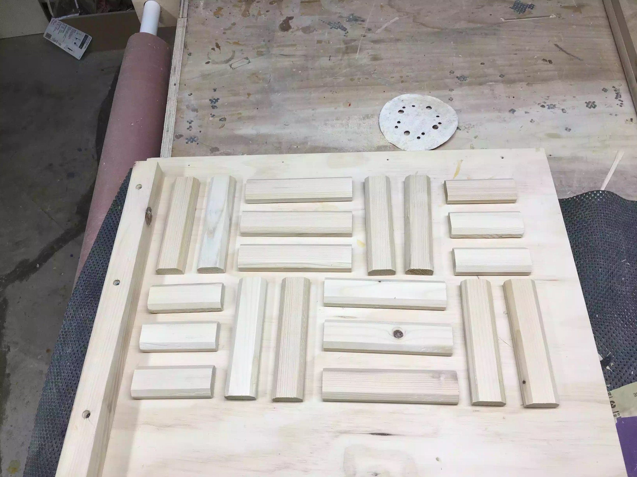 Here is the pattern, its very symetrical but I think it will look good, I need to make a jig to keep all these pieces in line with each other or it will look terrible.