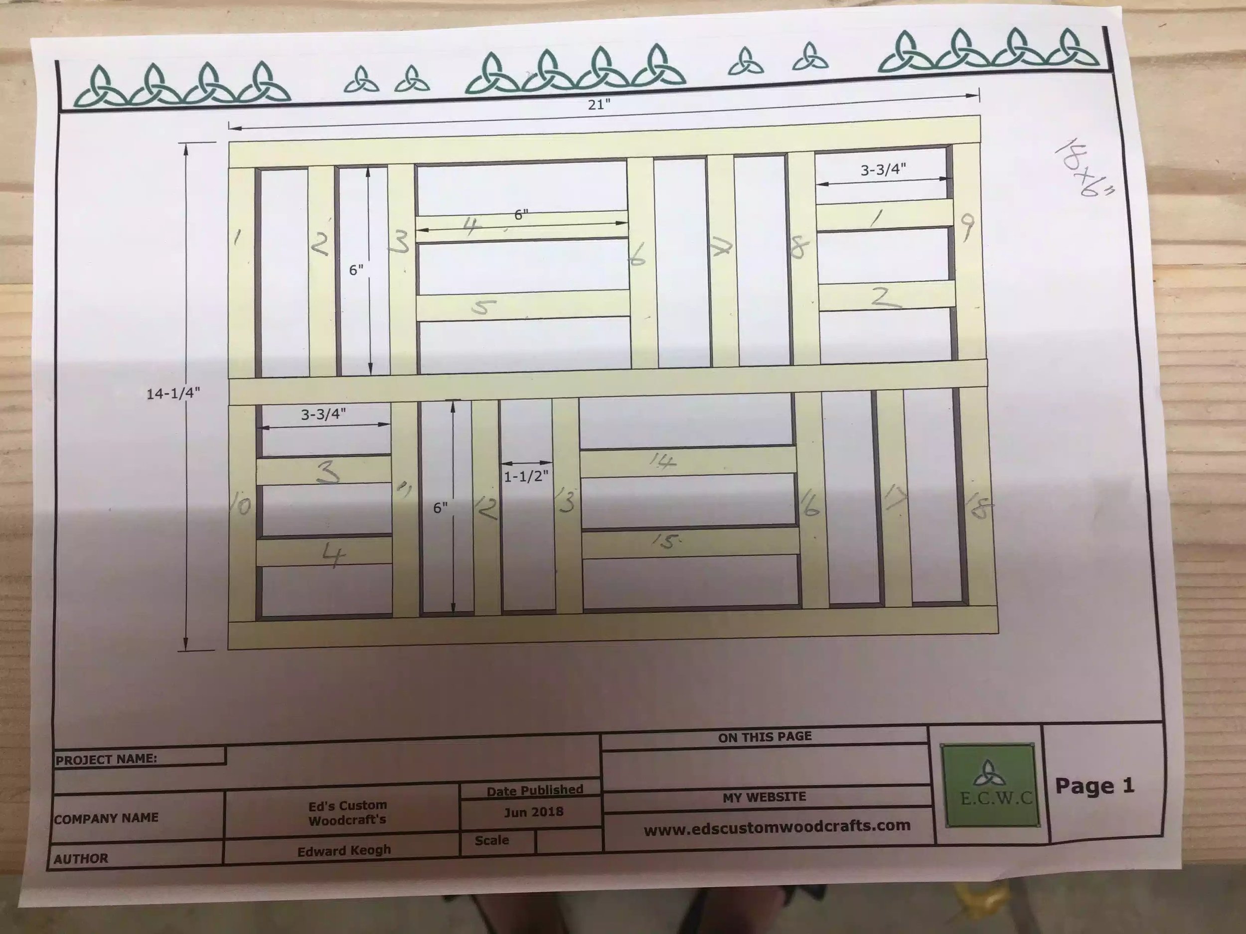 I made this 2d printout using my Sketchup software so as that I knew exactly how long the jig puieces needed to be.