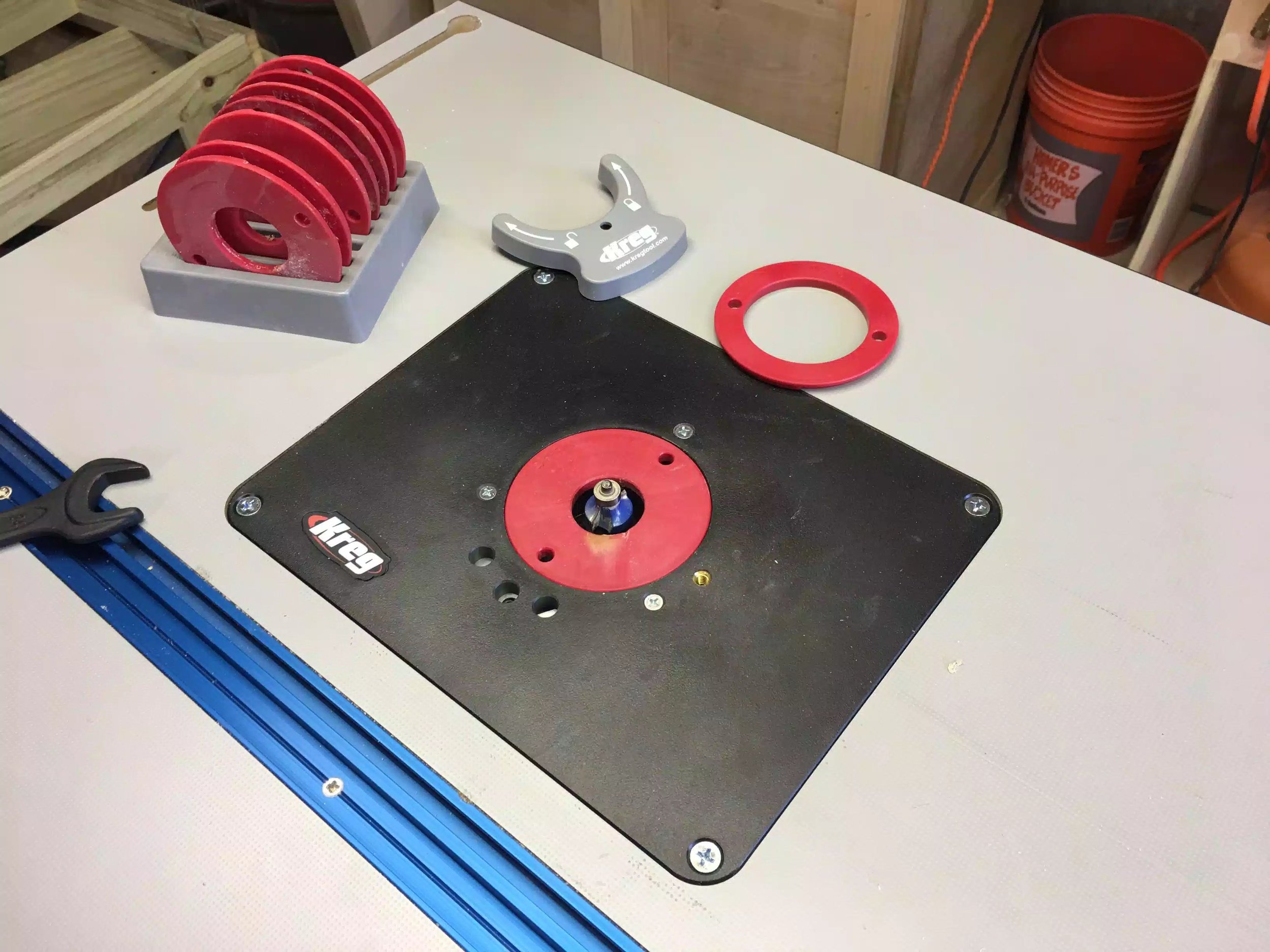 Here is my router table top, I just inserted the round over bit