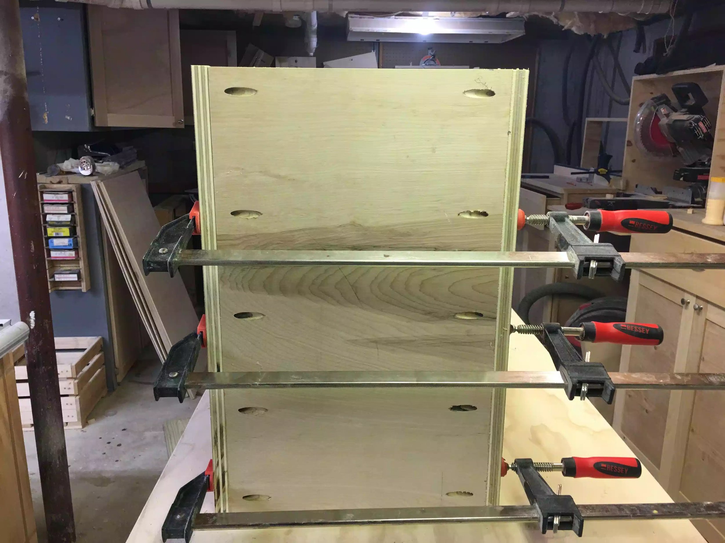 Here is another angle of the base, screws have just been added.