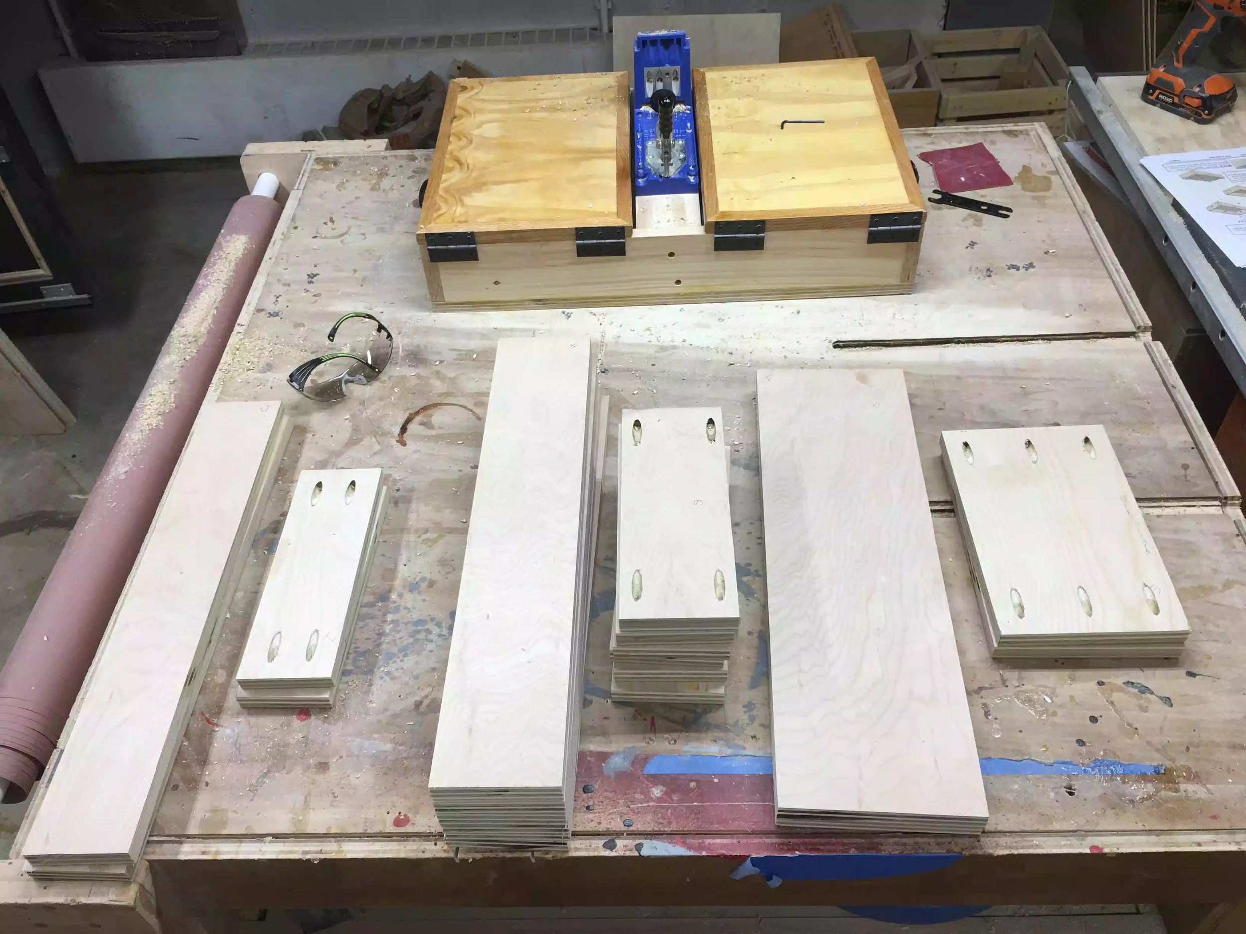Here is all the pocket holed parts completed.