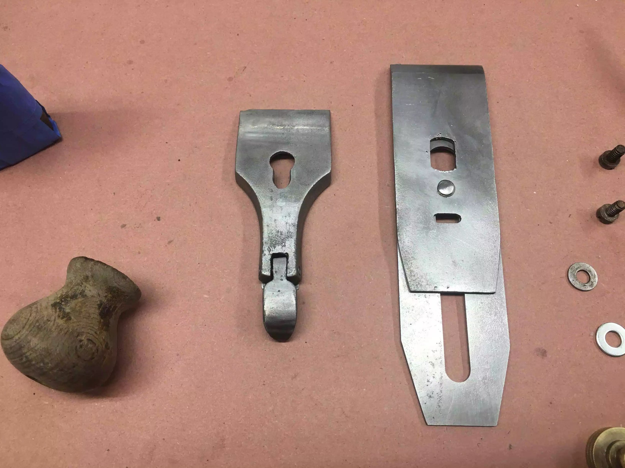 Plane Iron, Chip breaker and the lever cap  