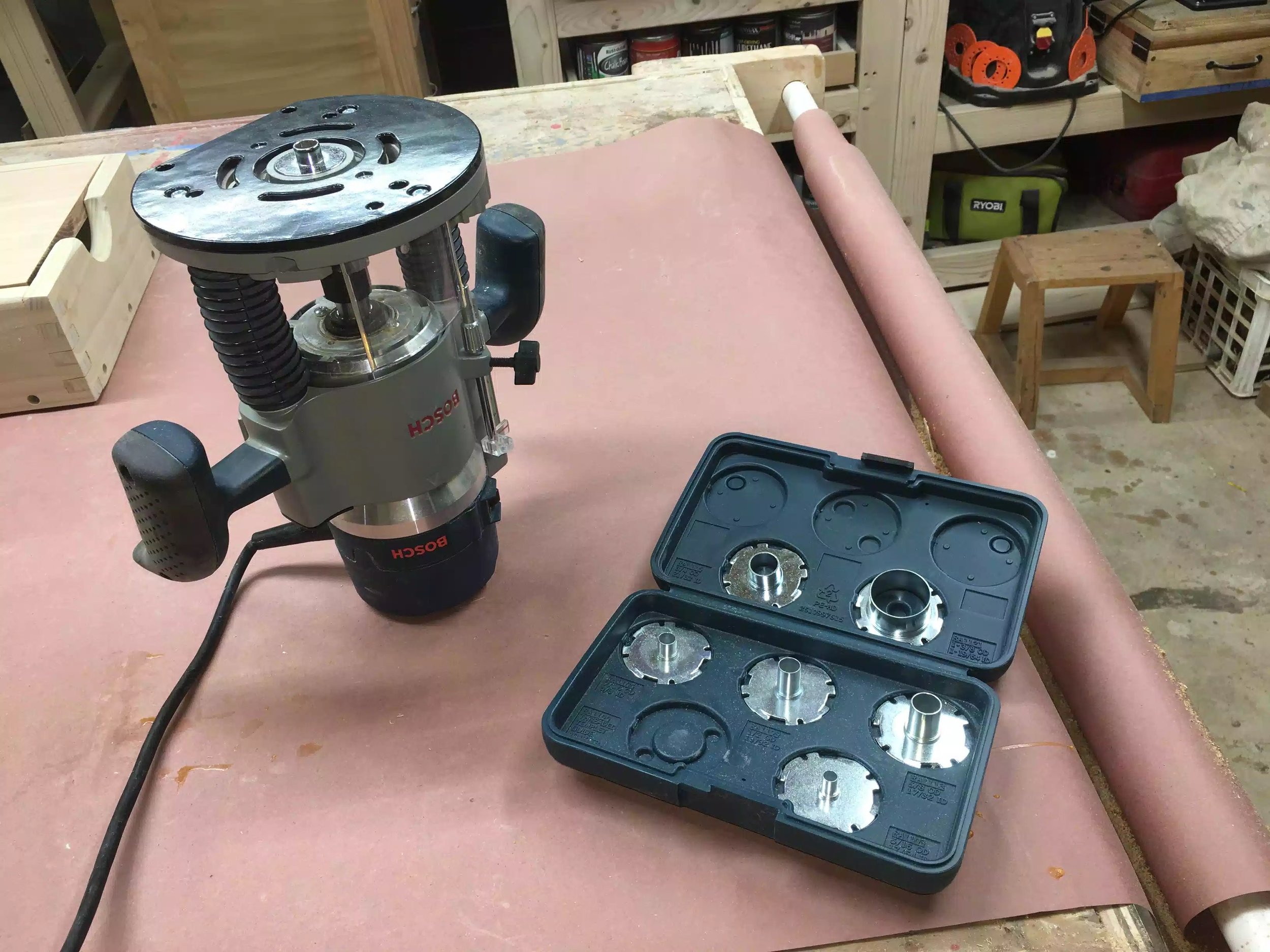 Here is my router and bushing set.