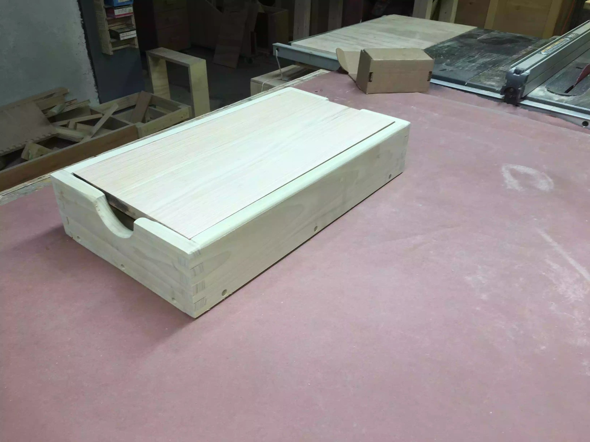 The lid is on but that about it, I need to put the recess in tomorrow.