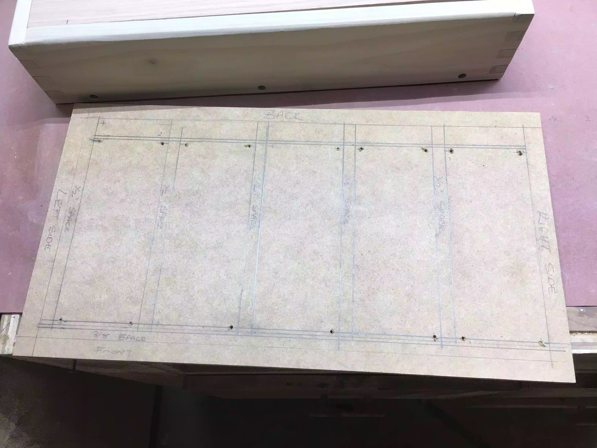 Here is an image after I used the 1/4” brad point drill bit.