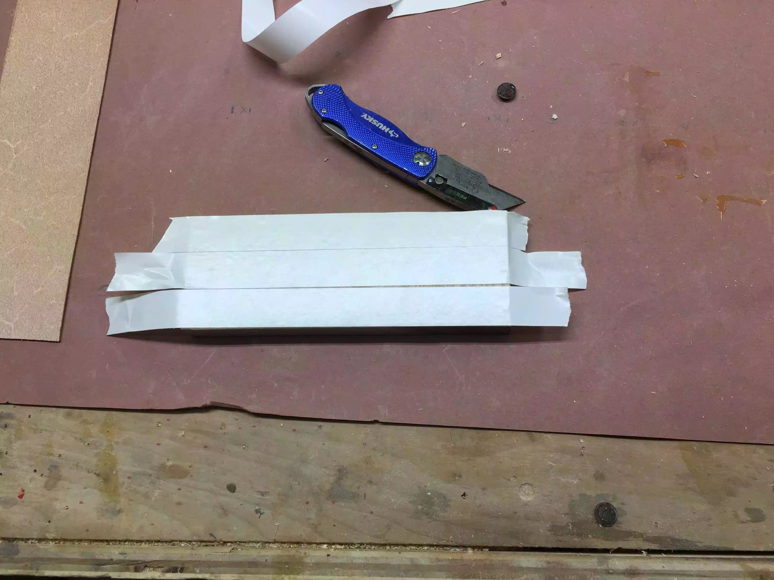 I added the double sided tape.