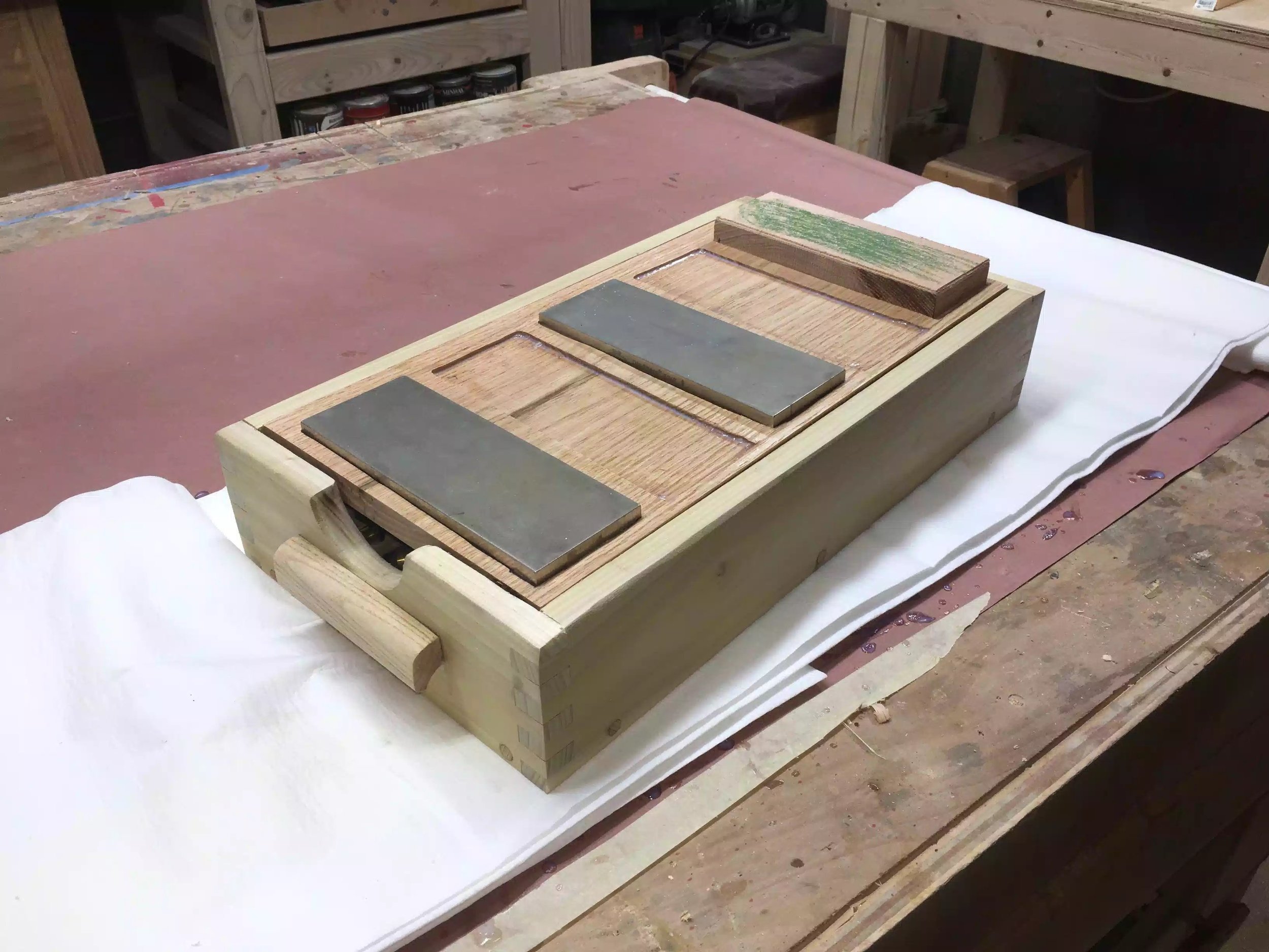 This station is a very comfortable height for me to work on, although I might have gone over-board in its design it is extremely functional.