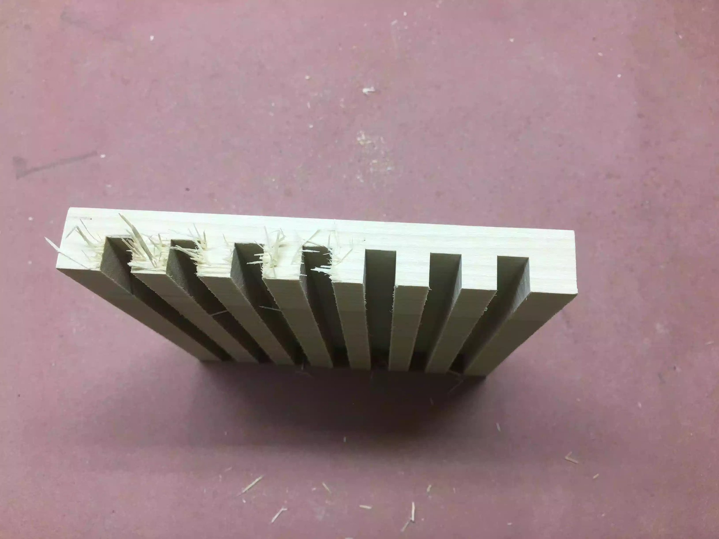Here is a edge view of what your work-piece should look like.