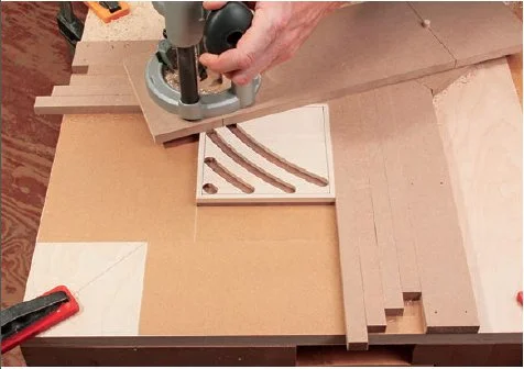 Adding spacer strips to maintain equal gaps between the grooves. (stock photo)