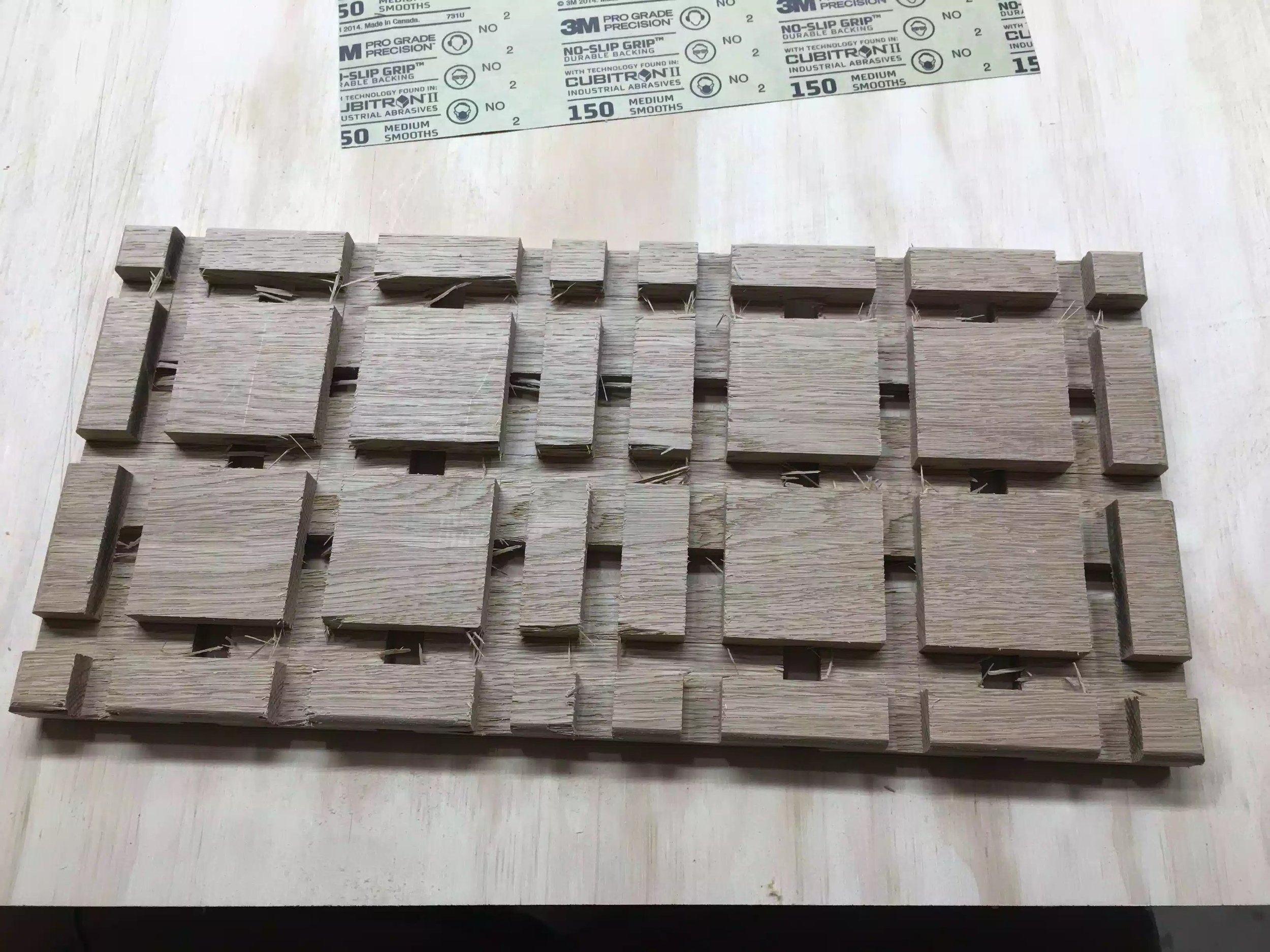 Here is all the tear out I had on the underside of the trivet. All of the broken wood fibers is what tear-out looks like.