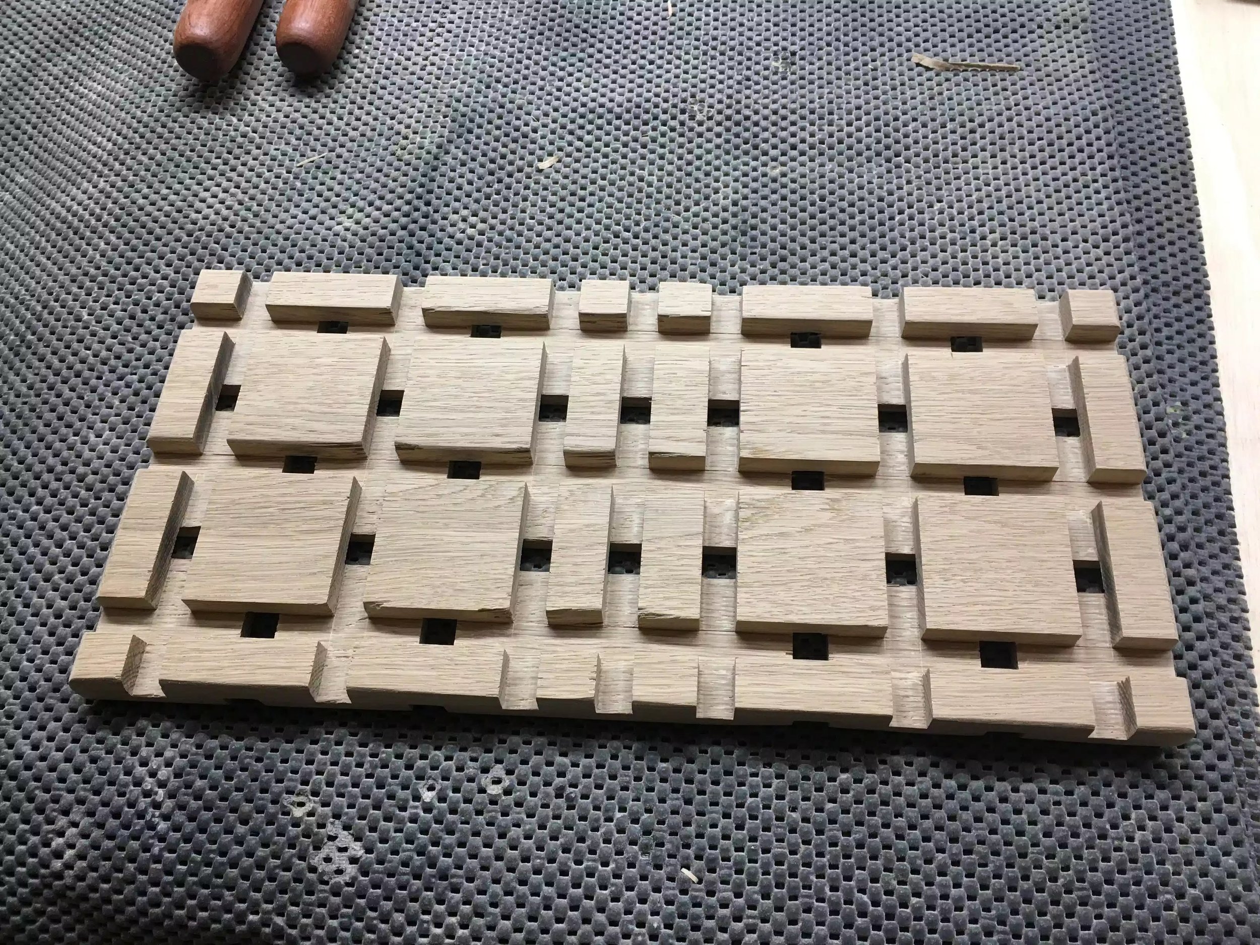 After sanding, this is the bottom side of the large trivet