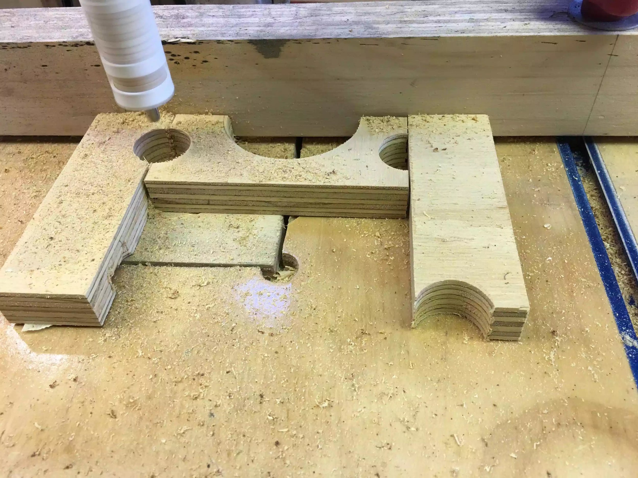 Here is another shot showing all the holes drilled out.