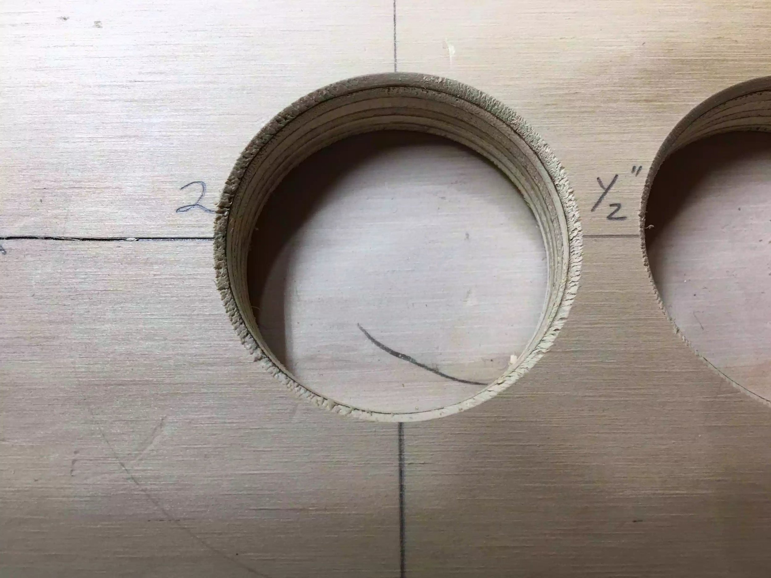 Here is the round-over profile added to one of the holes on the top. This will look a lot better when its actually wood.