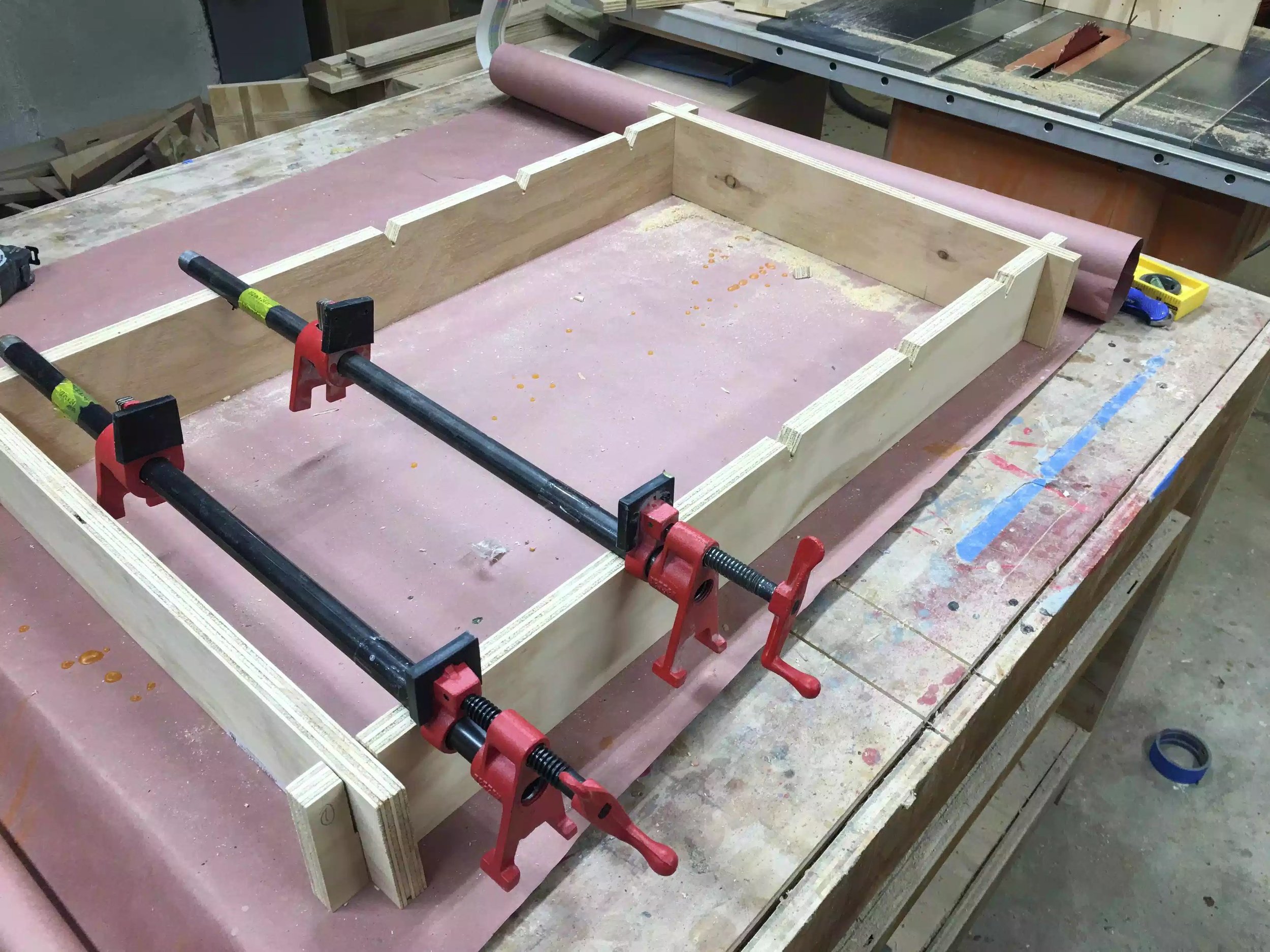 Pipe Clamp Glueup Station — Ed's Custom Woodcraft's
