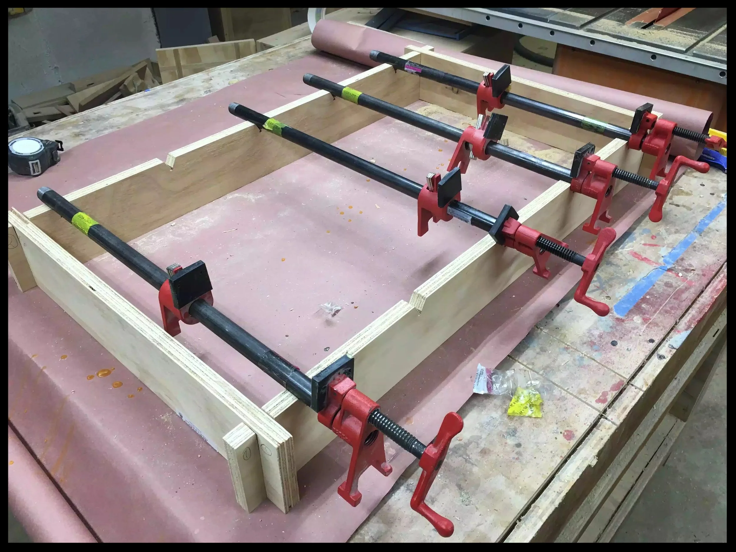 Pipe Clamp Glueup Station — Ed's Custom Woodcraft's
