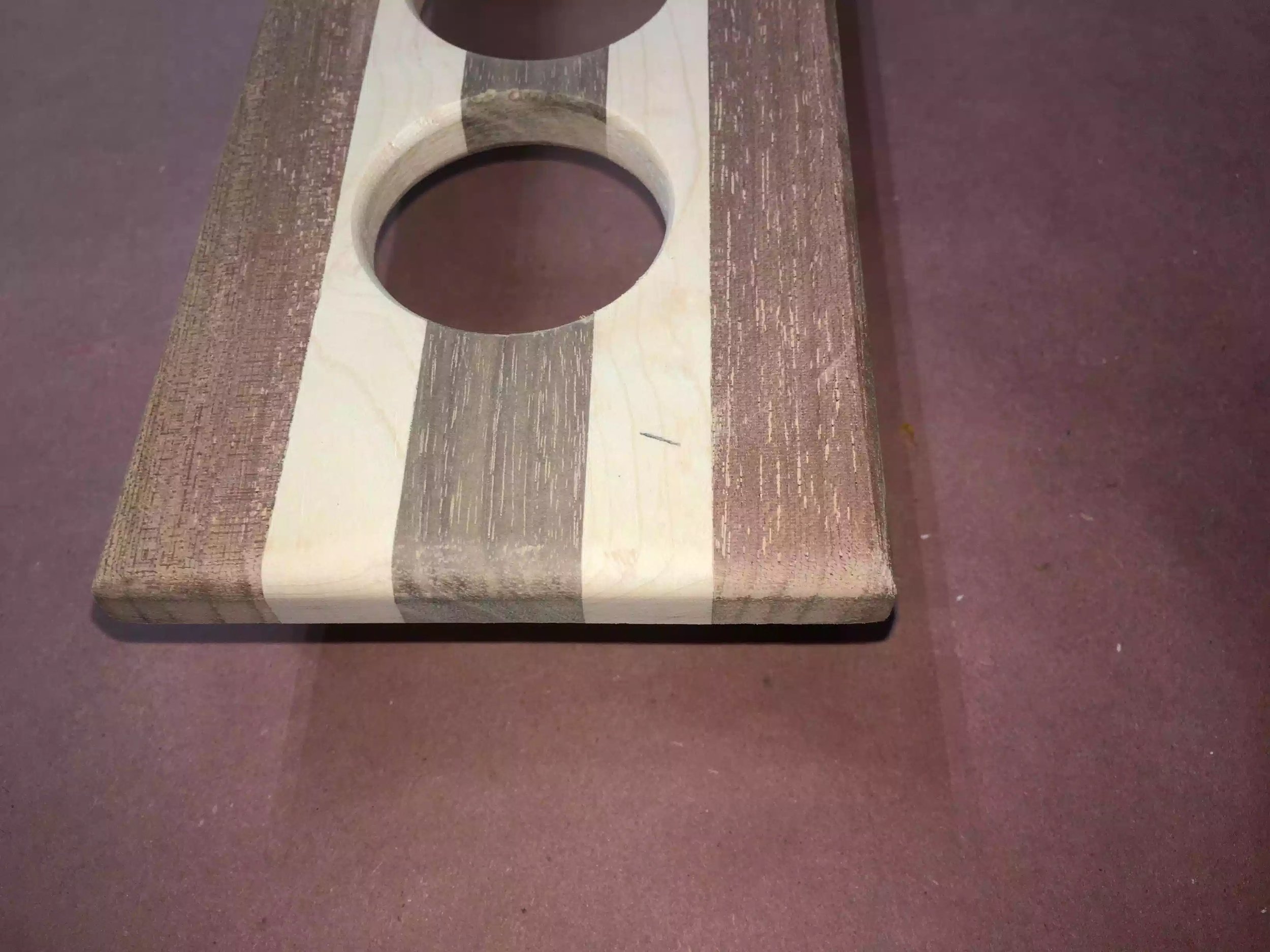 Here is a closer look at the profiled edge on the top piece.