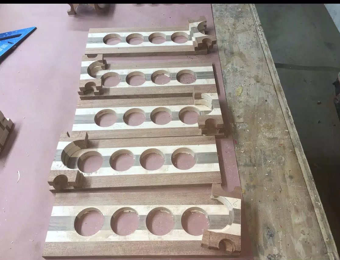Here is the other style, I was very careful to match all pieces in order of me cutting them so as that the grain matched on the whole piece once glued up.
