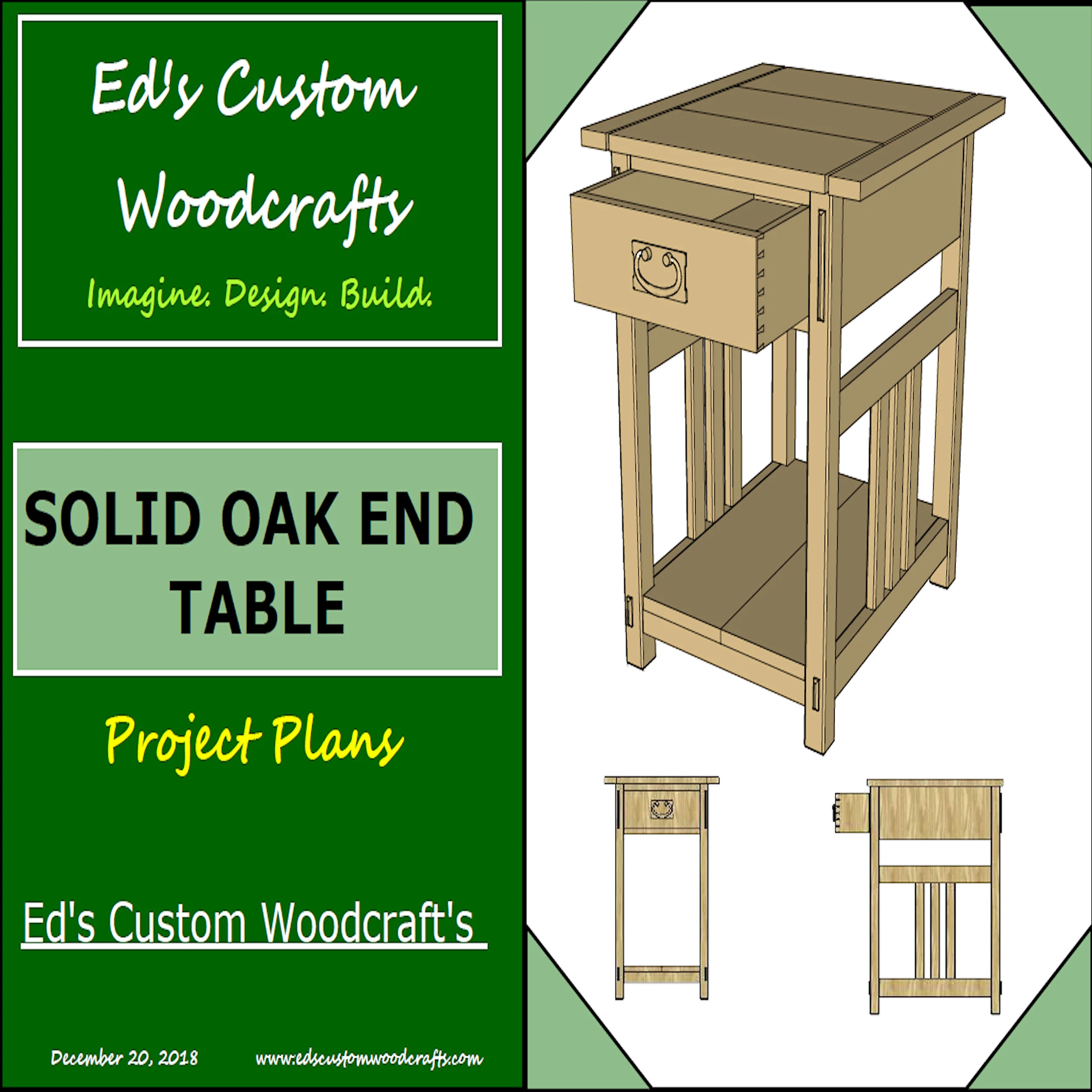 Solid Oak End Table (Plans) — Ed's Custom Woodcraft's