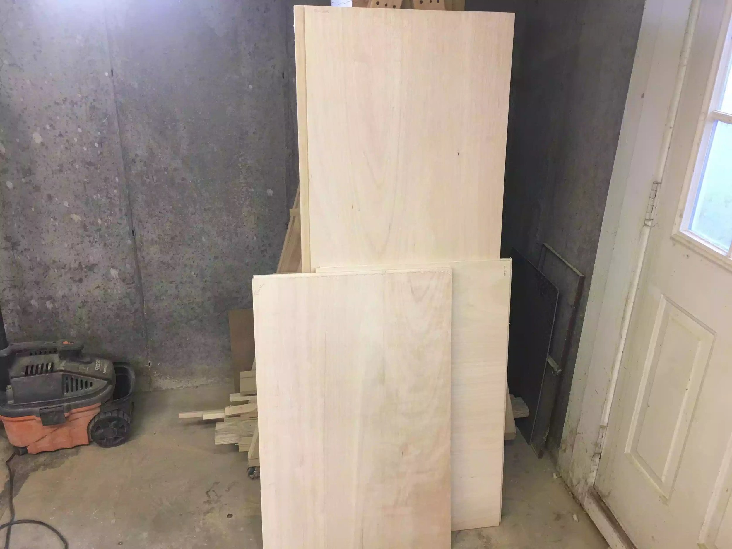 Here is all the plywood cut down to their respective dimensions