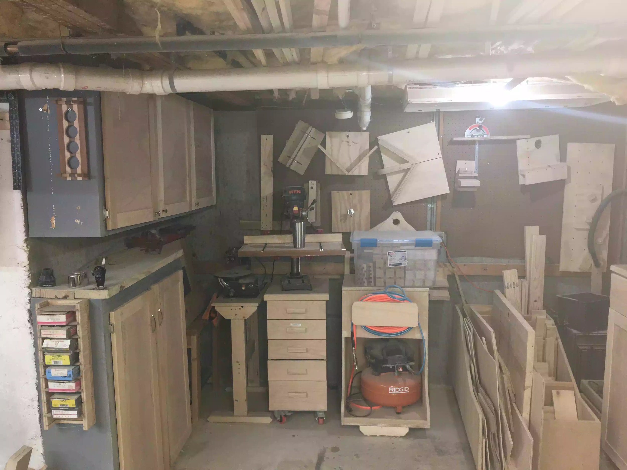 Here is a picture of the back of the shop.
