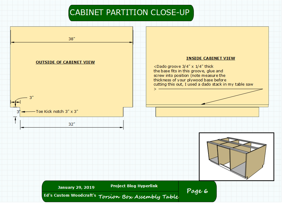 Here is the measurements needed to perform all the tasks on the vertical partition