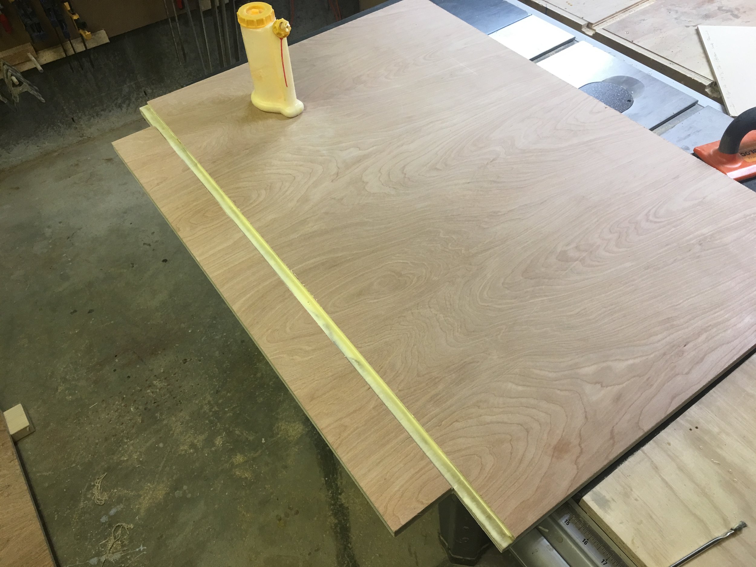I added glue to the Dado in one of the vertical partitions