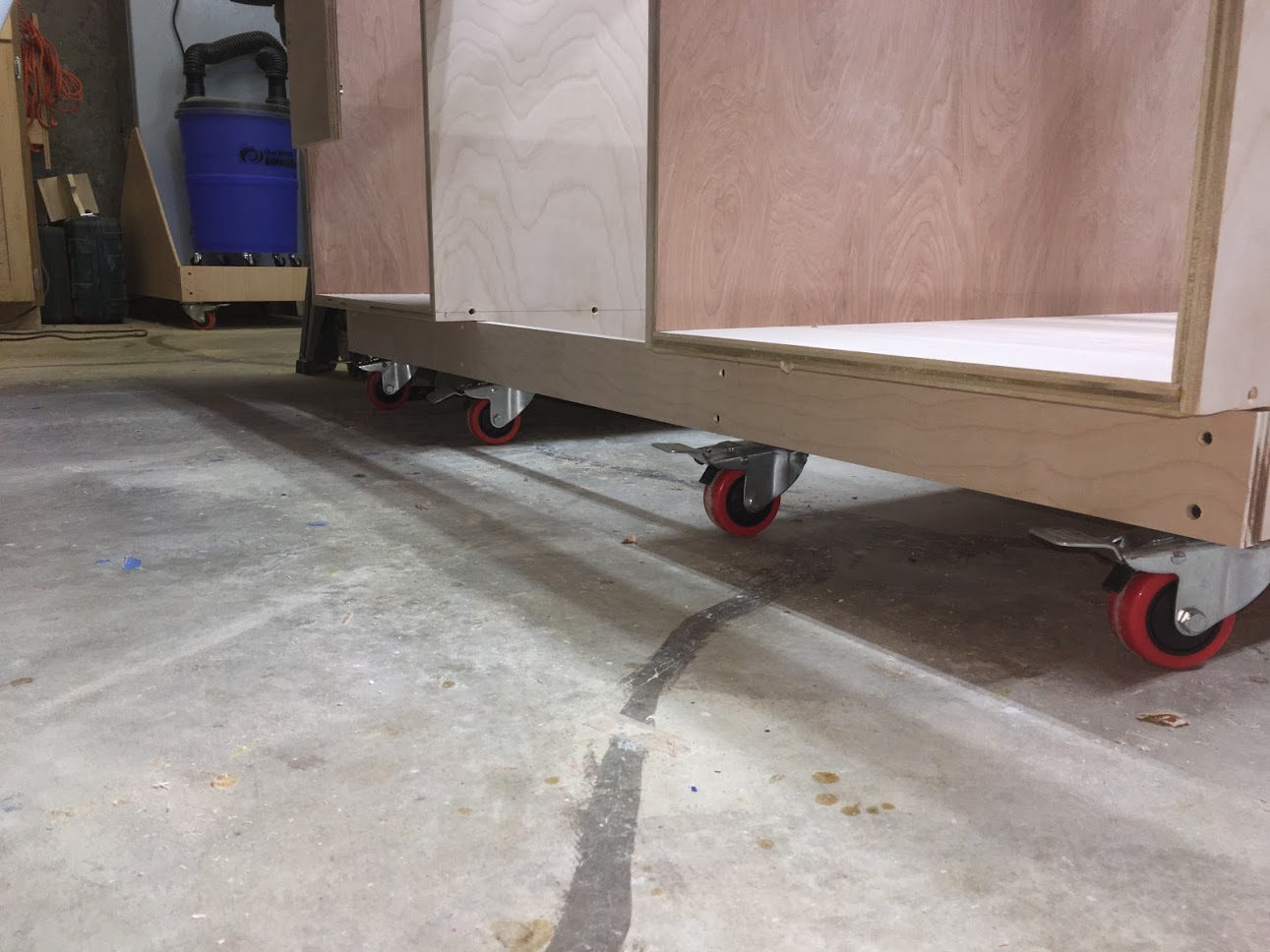 Here is the image of the cabinet in proper orientation with the toe-kick attached and in place.