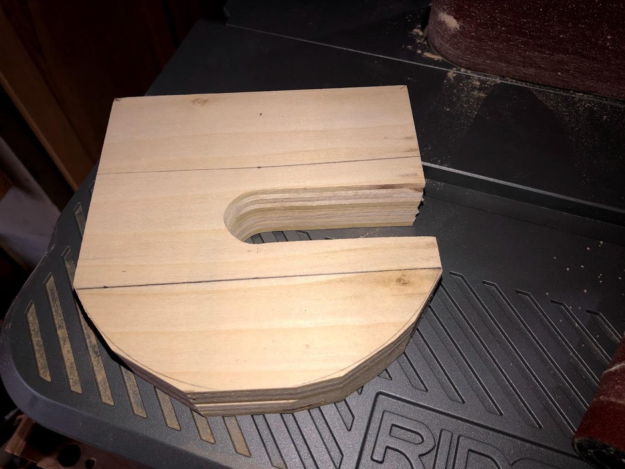 Side pieces before finish sanding