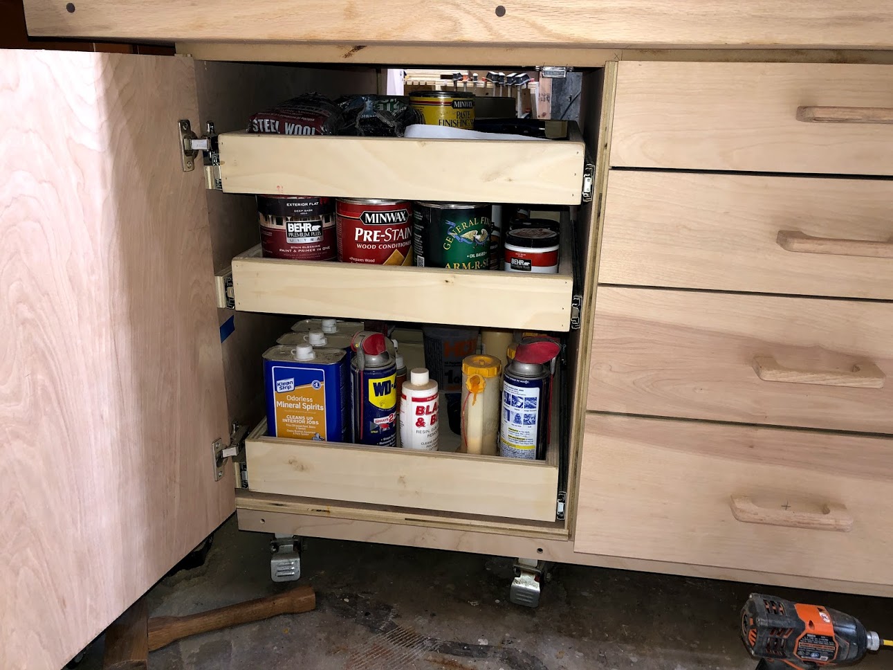 Storage for my finishes