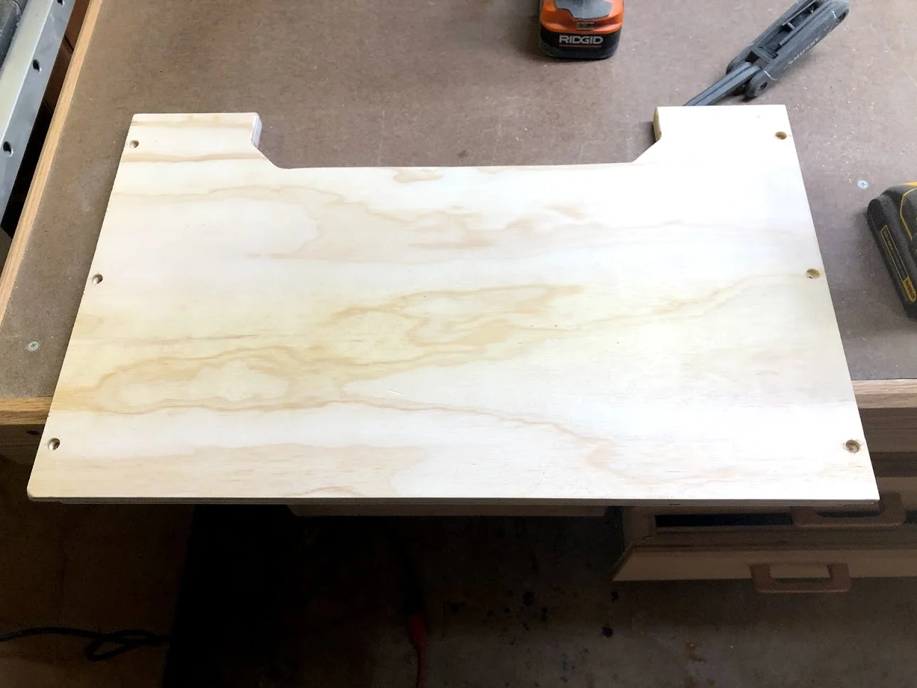 Here is the front panel pre-drilled, I did the back panel the same way.