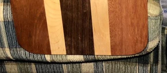 Here you can see the rounded edges on the bottom of one of the sides I did this to the other side as well but left the top piece alone.