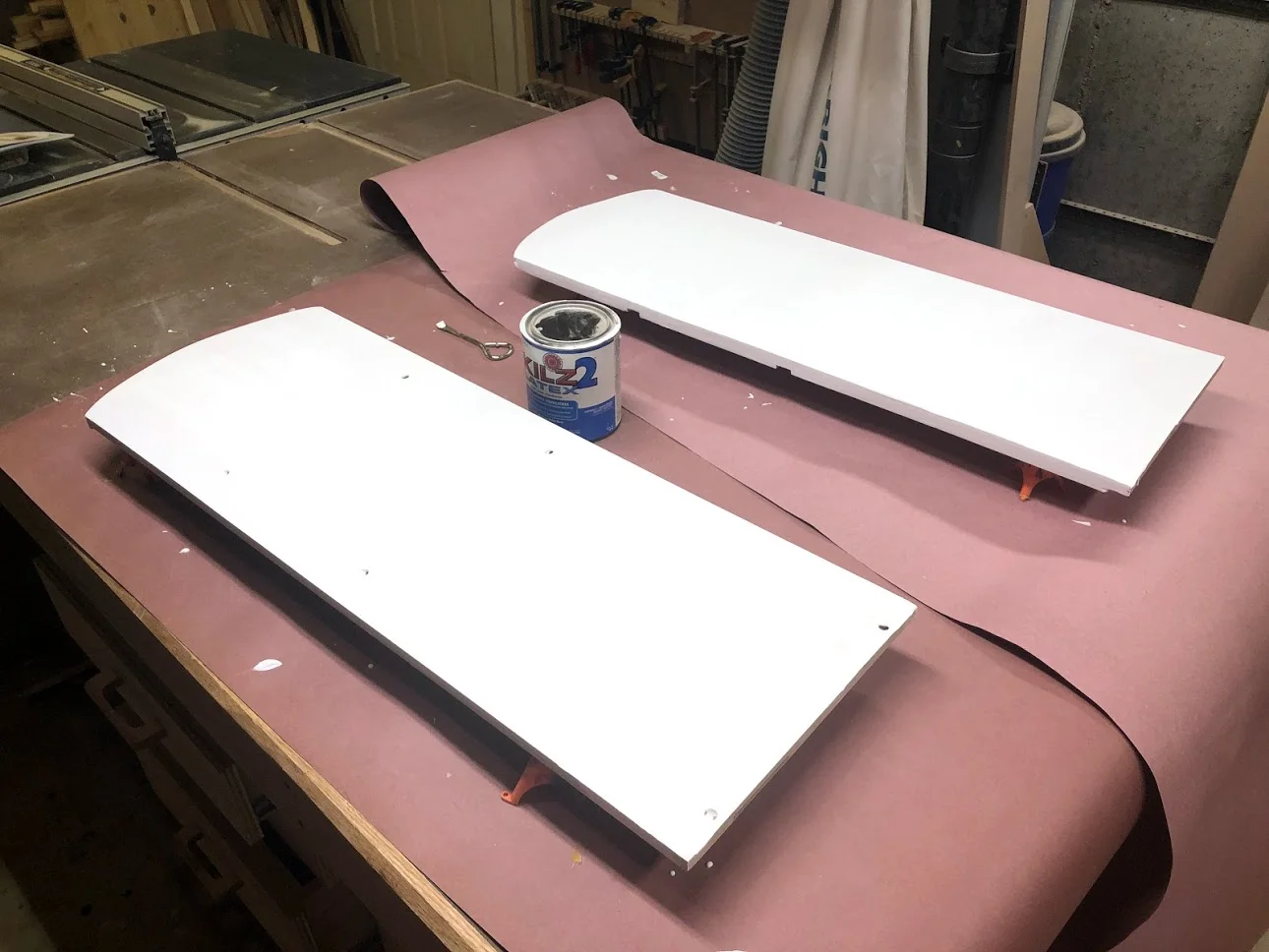 Here are the case sides painted white, I painted both sides of the case sides, I will post more pictures when its completed