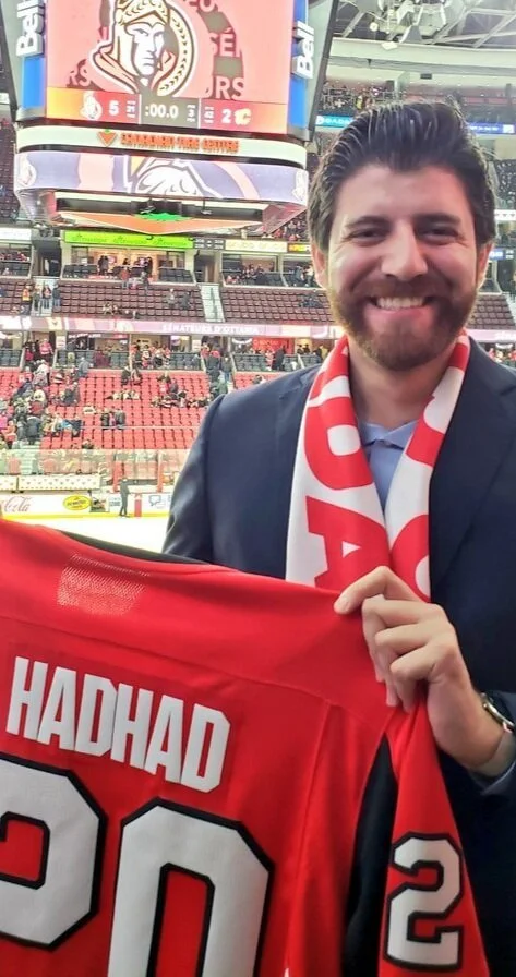 Tareq Hadhad Guest Of Honour at Ottawa Senators Vs Calgary Flames