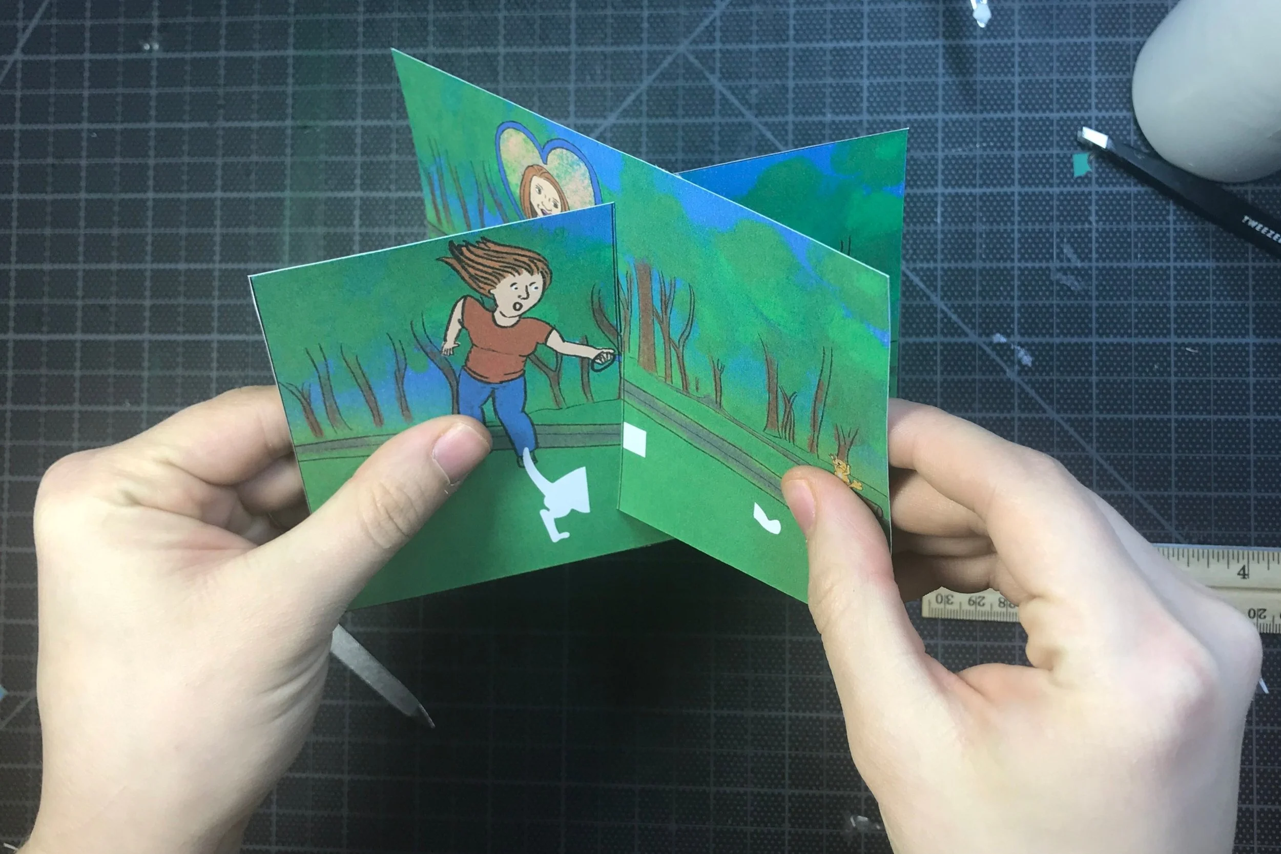 Slide the two cards together