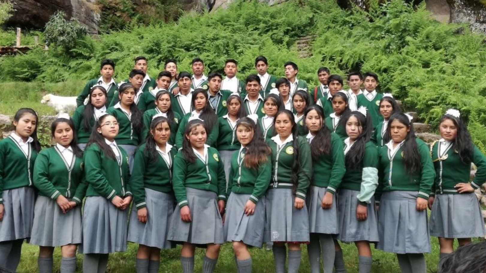 The 2017 graduates from Ccorca's Secondary School.