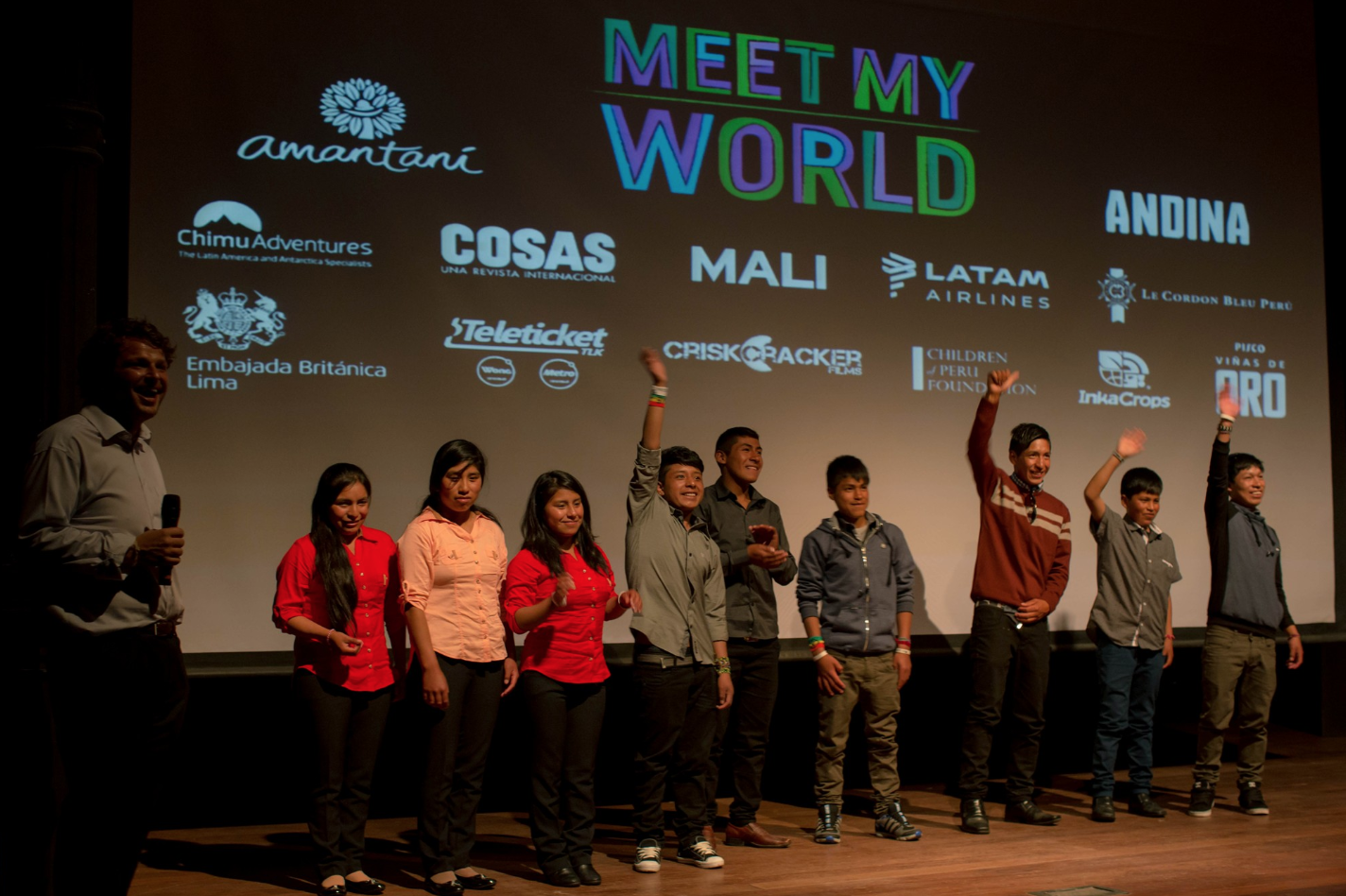 The young people take to the stage to receive an extended applause from the audience.