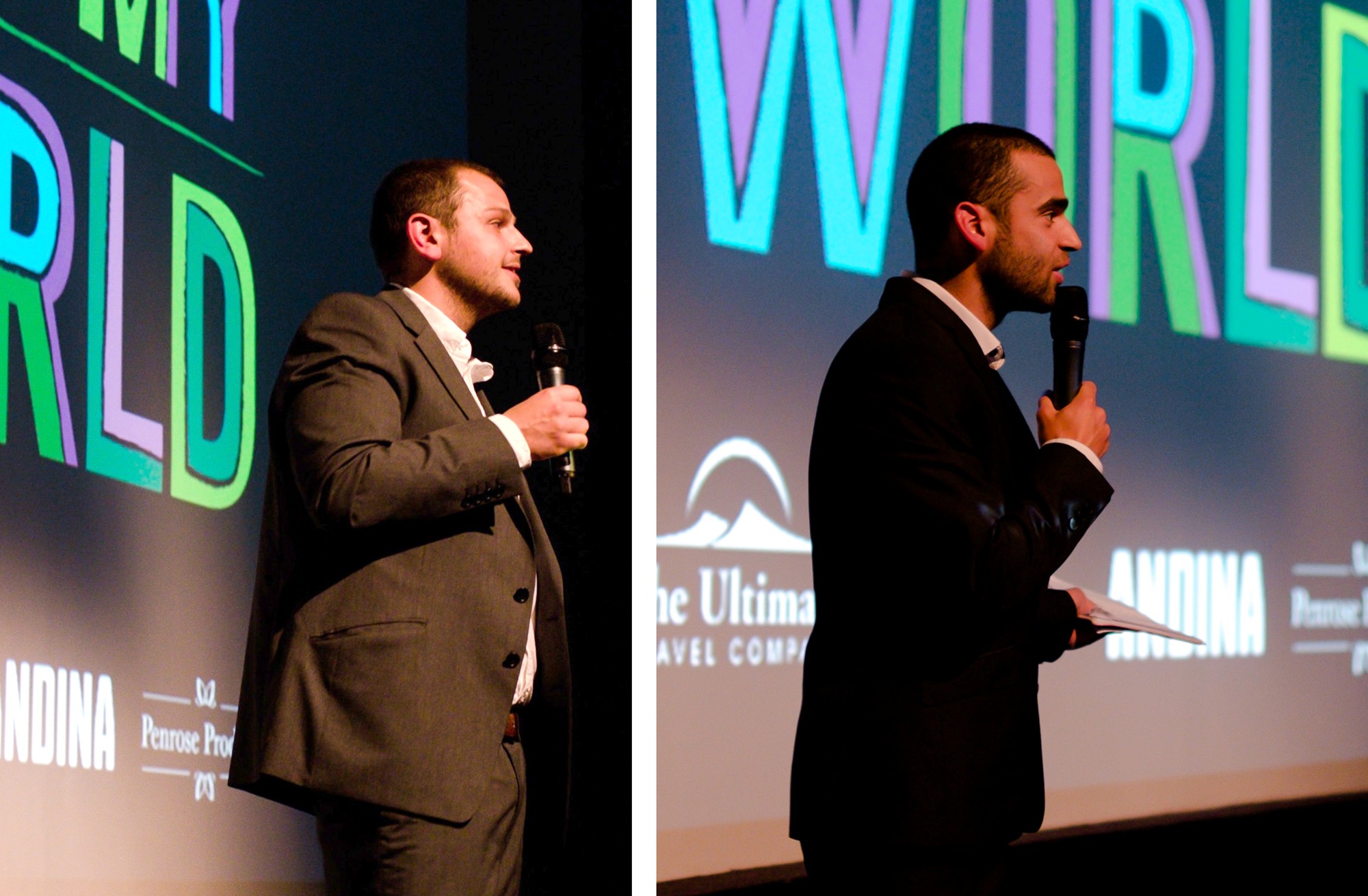 Co-directors of Amantani Chris and Fred were on hand to talk about the Meet My World concept. (Photo: Melissa North)