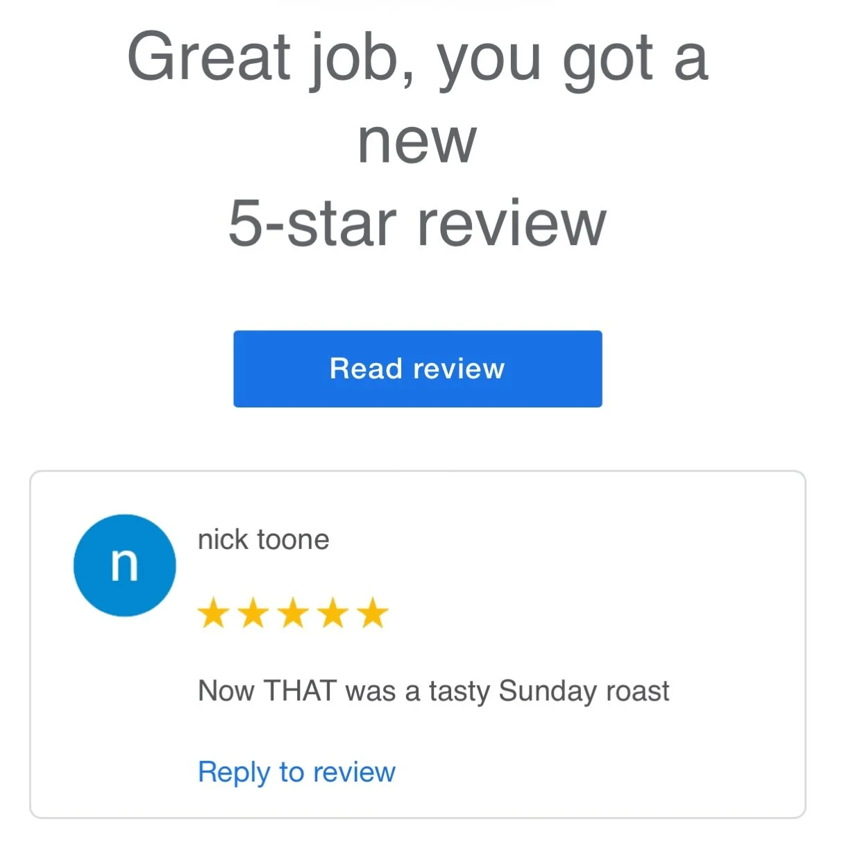 Thanks NICK 😆 come join us for the Reggae Roar every Sunday!

Upgrade and do the brunch for &pound;30!!!!! Steal