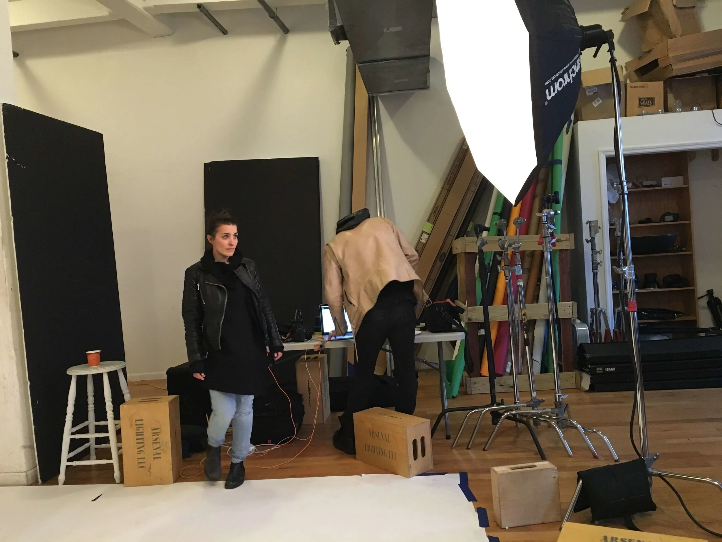 Sophia Wallace and Nathan Manuel at the photo rental studio NYC